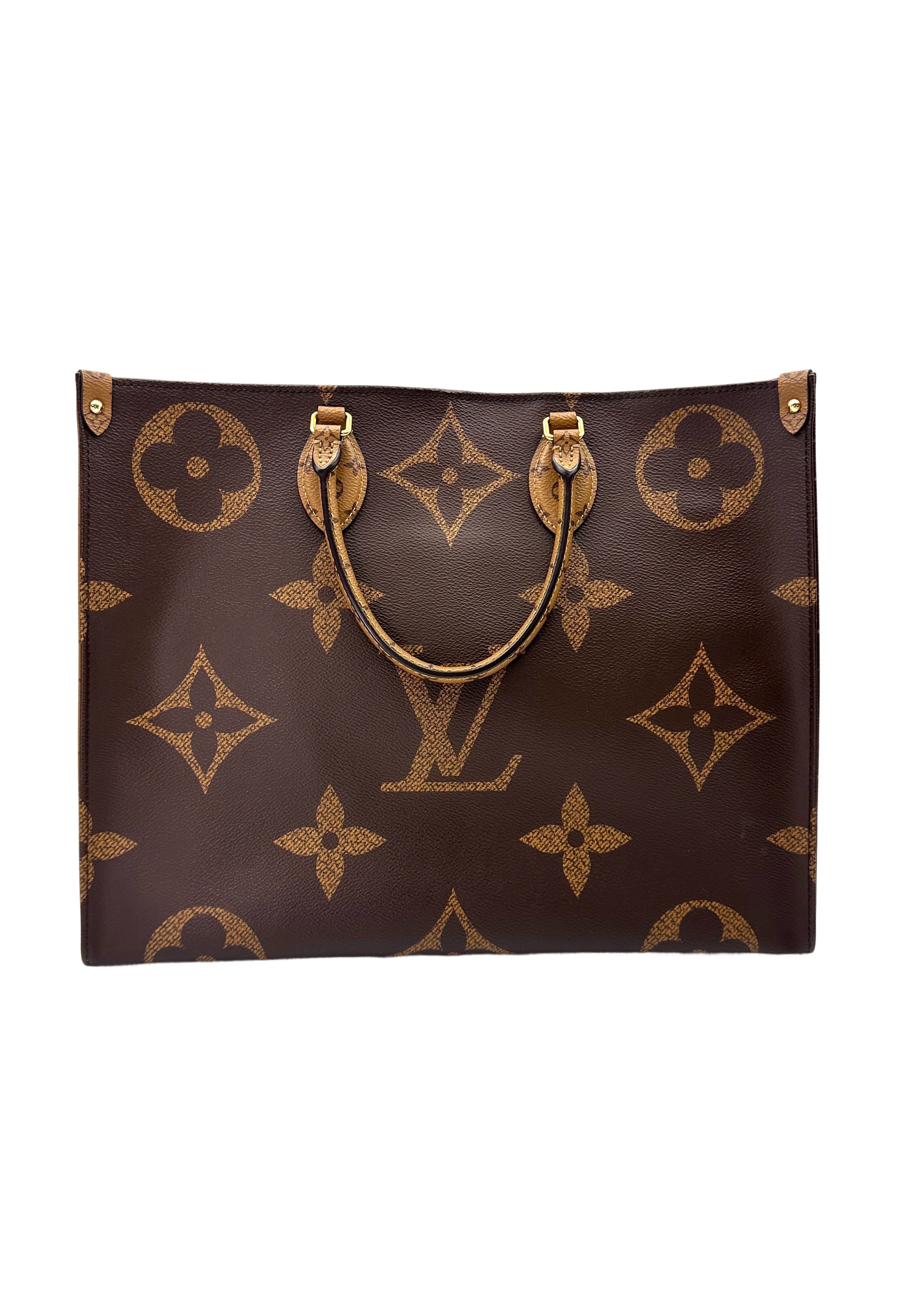 Louis Vuitton OnTheGo GM Brown Monogram Canvas Tote Handle Bag LV2441