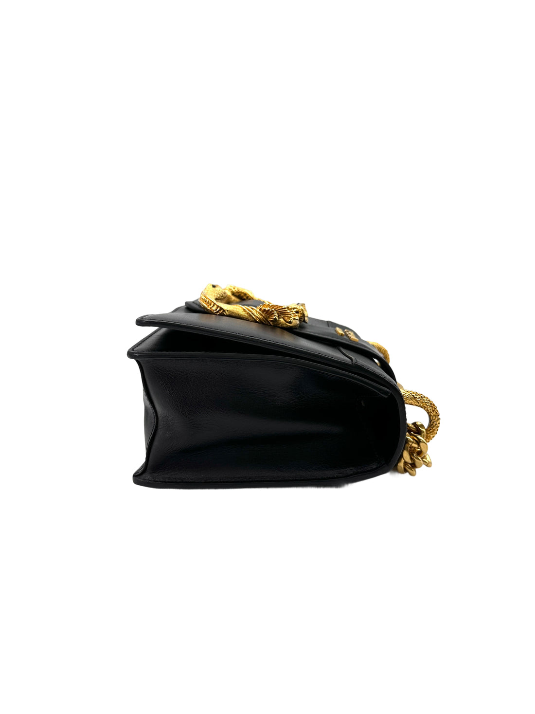 Prada Animalier Cahier Black Saffiano Leather Shoulder Bag With Gold Hardware PR269