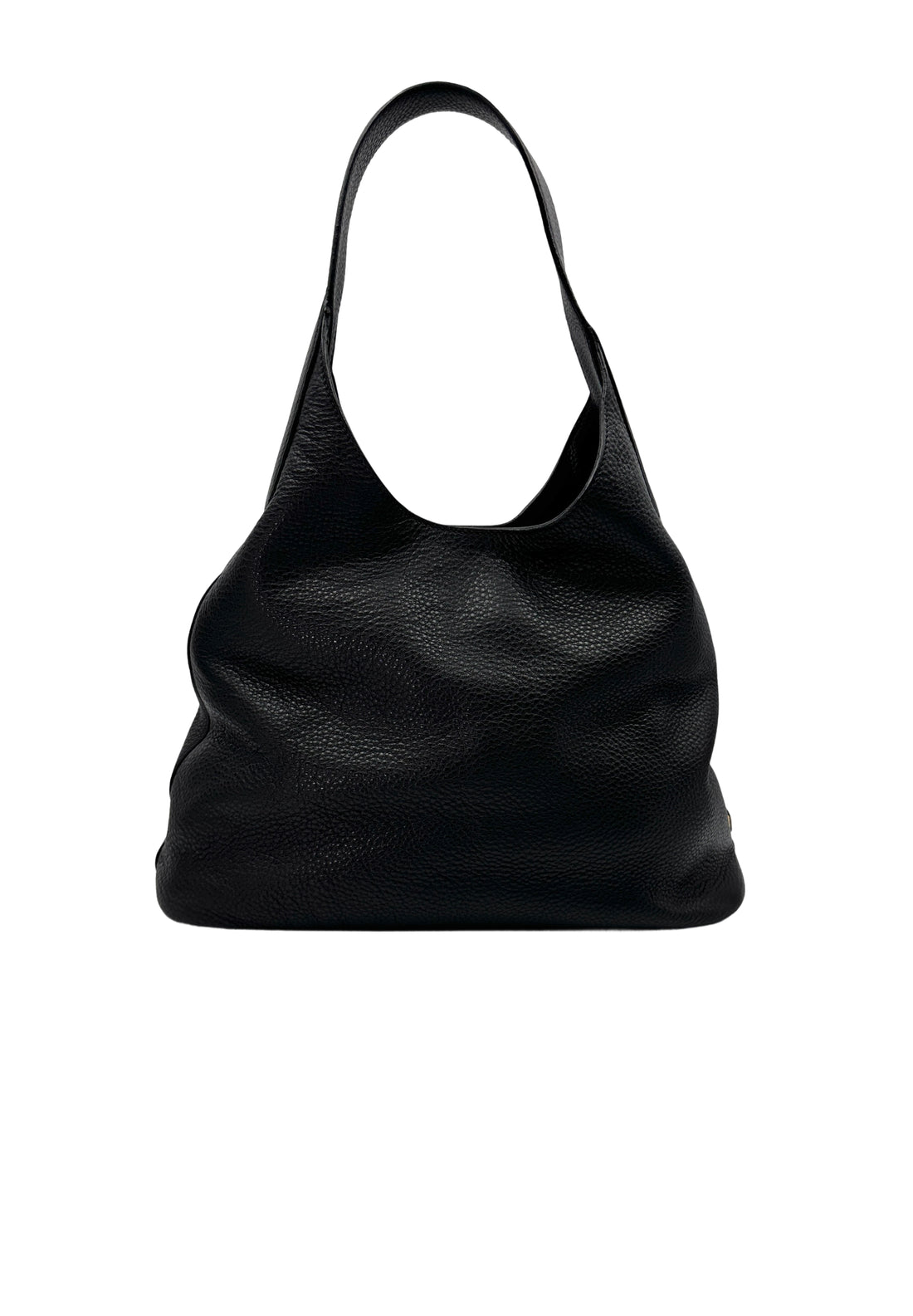 Prada Vitello Daino Black Leather Hobo Bag PR268