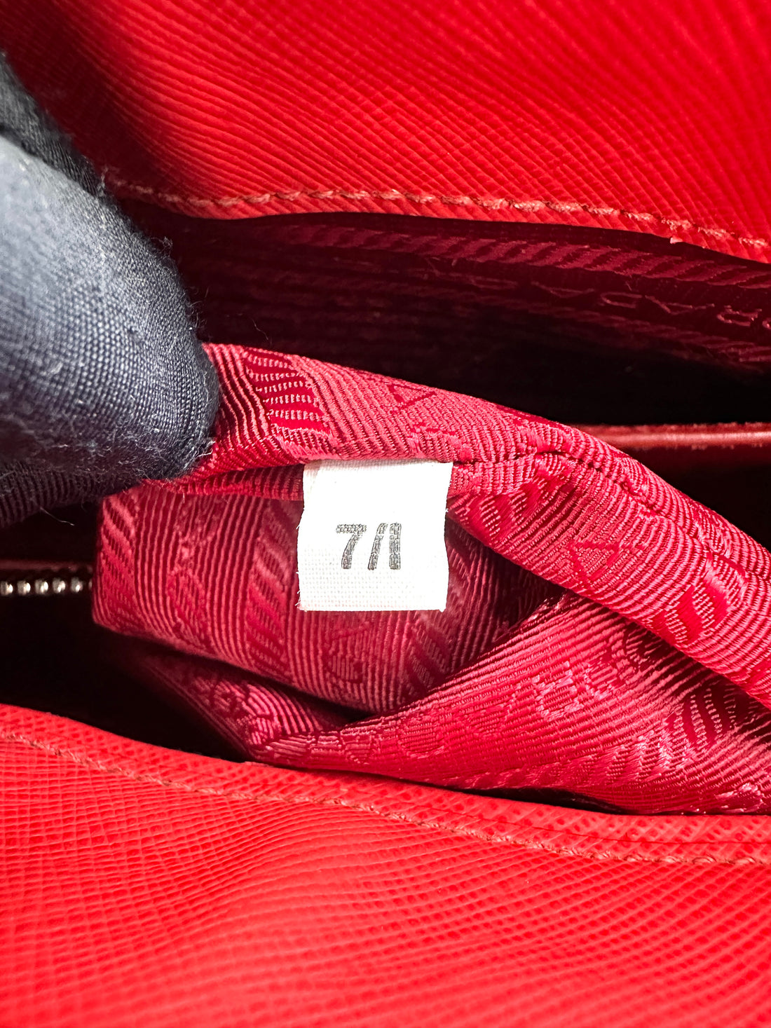 Prada Galleria Red Saffiano Lux Leather Small Size Handle Bag PR267
