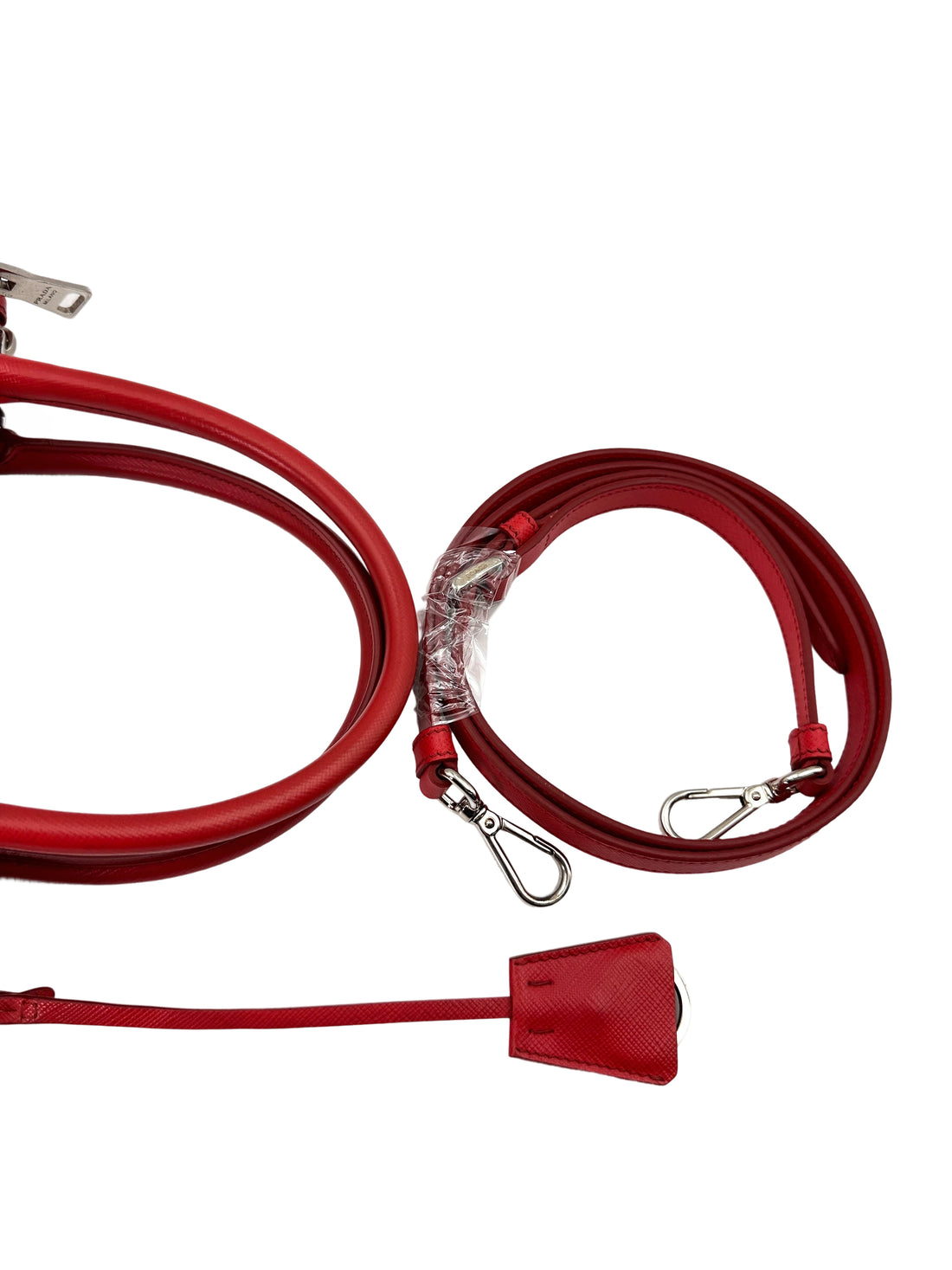 Prada Galleria Red Saffiano Lux Leather Small Size Handle Bag PR267