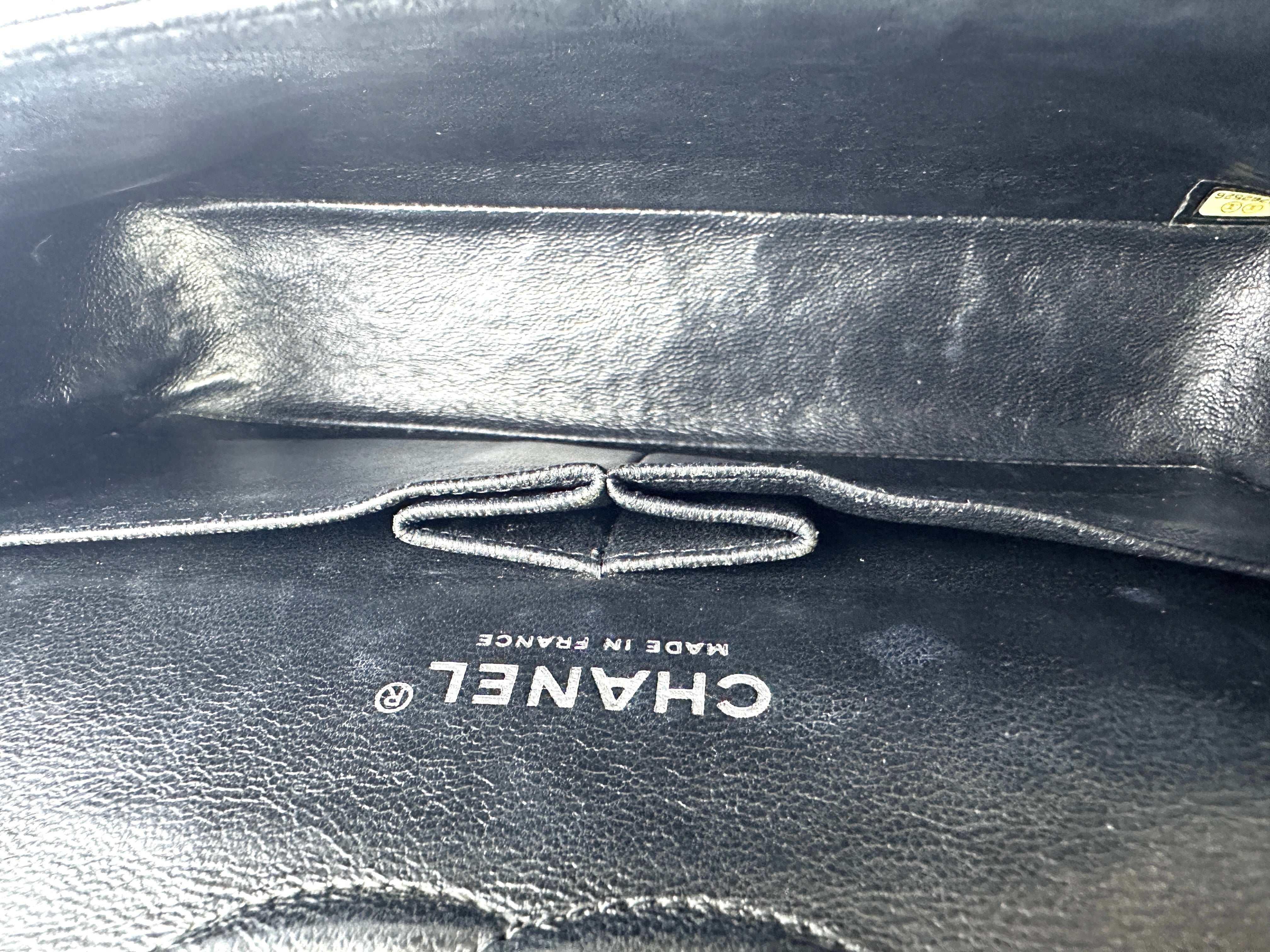 Chanel Classic Flap Black Quilted Leather Shoulder Bag With Silver Buckle(13***26) IRIS172