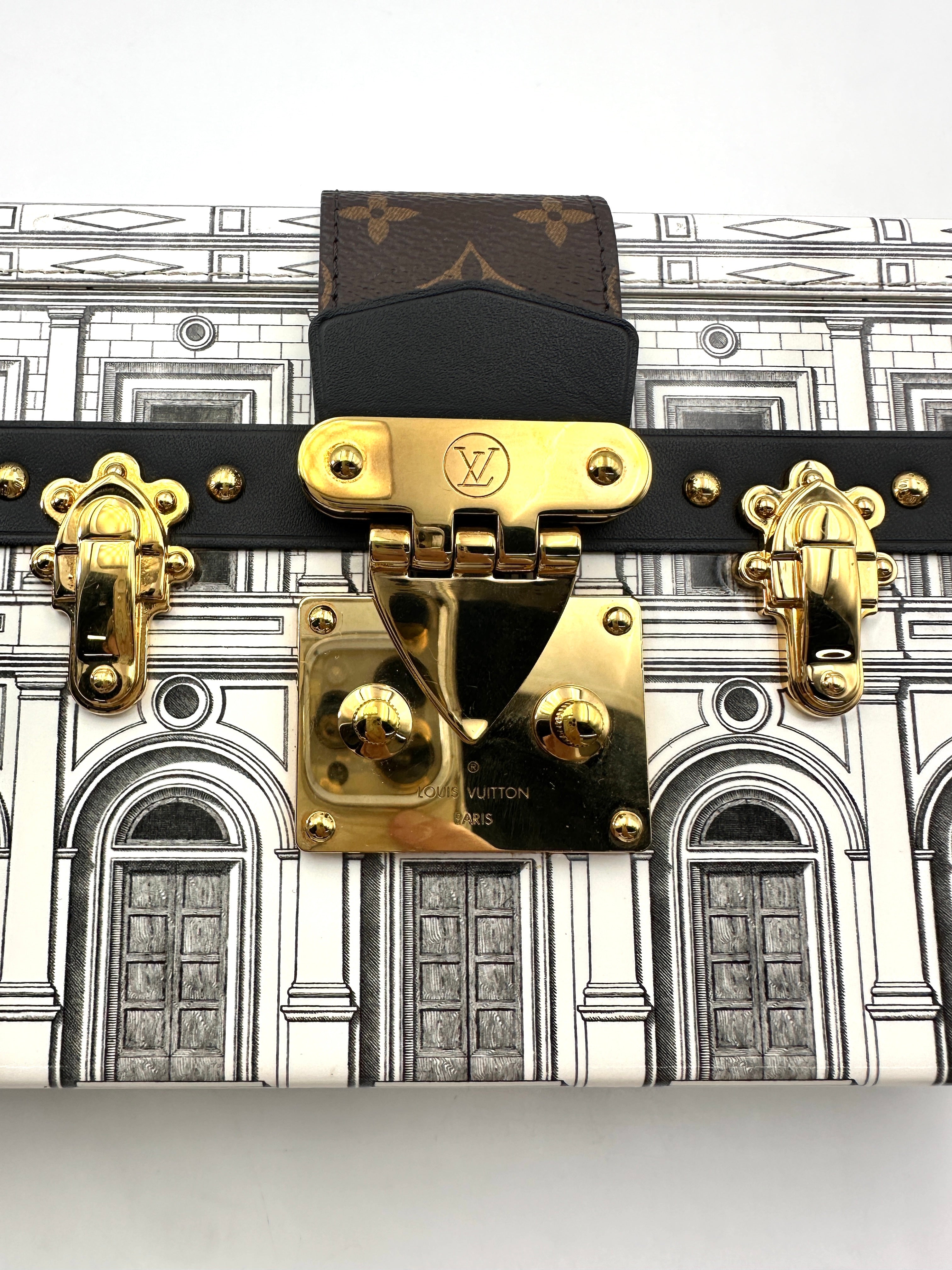 Louis Vuitton x Fornasetti Petite Malle Architettura Trunk Bag LV2446