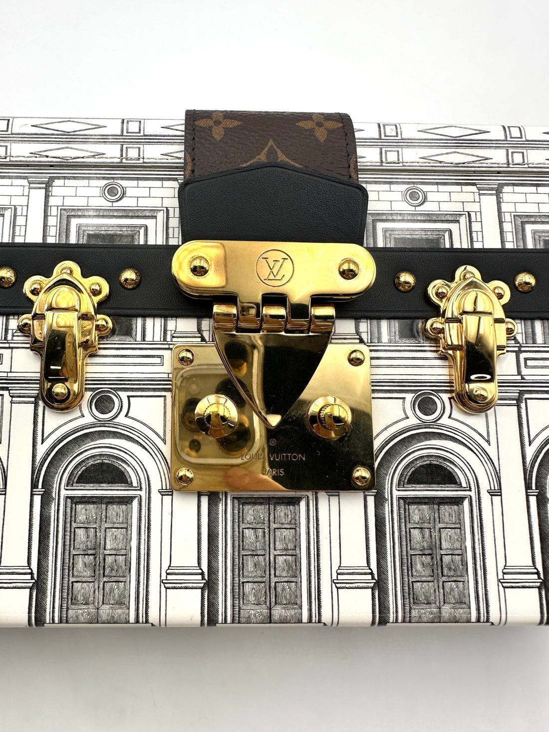 Louis Vuitton x Fornasetti Petite Malle Architettura Trunk Bag LV2446