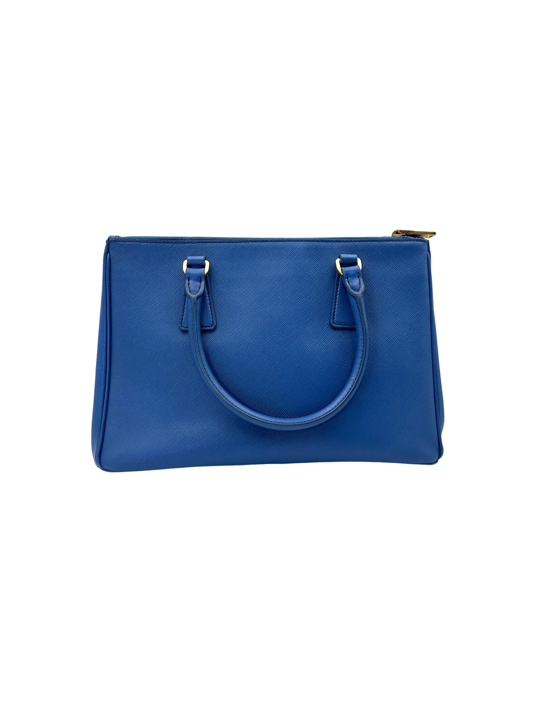 Prada Galleria Blue Saffiano Leather Medium Size Handle Bag PR272