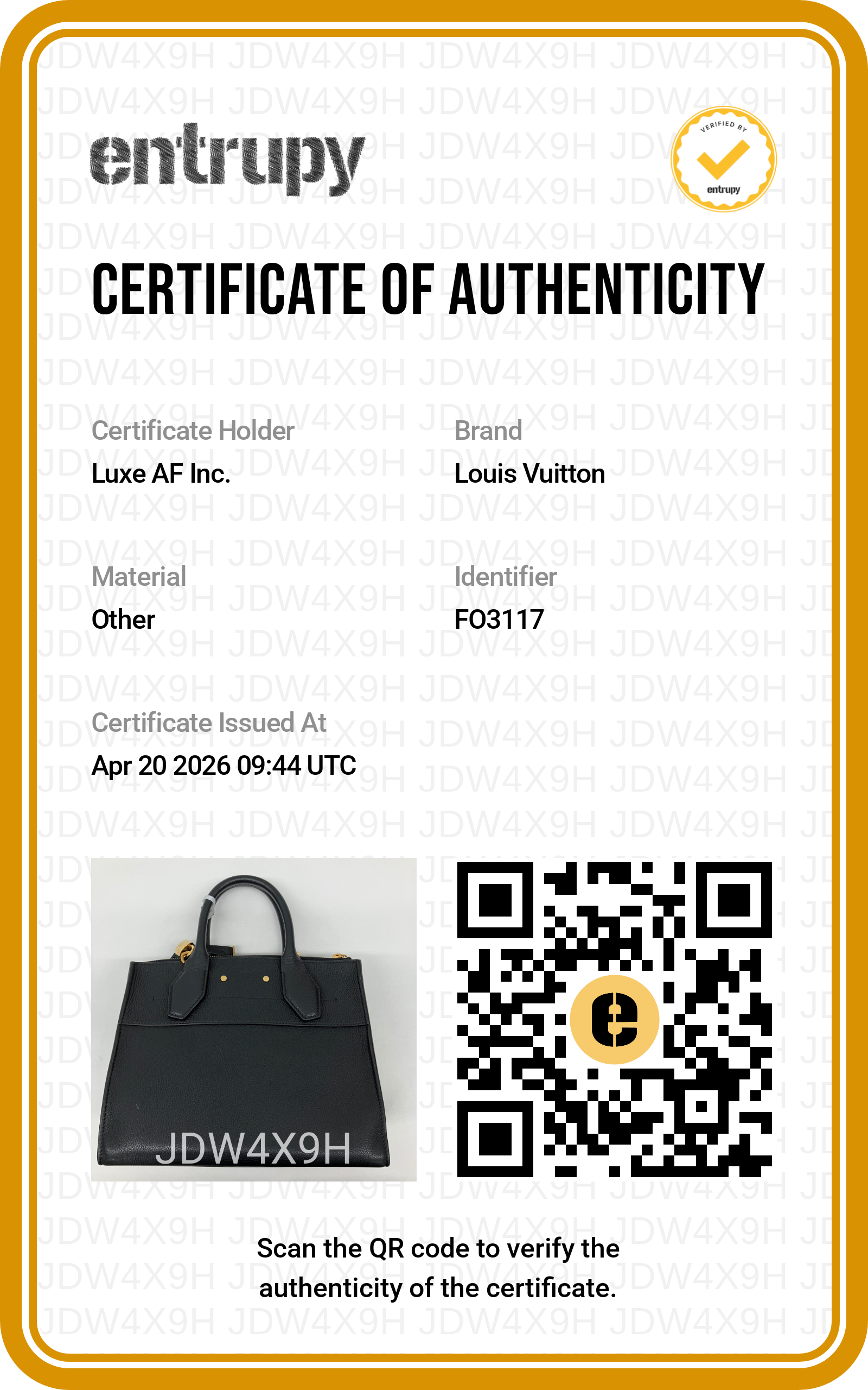 Louis Vuitton City Steamer Black Grained Leather Handle Bag LV2444