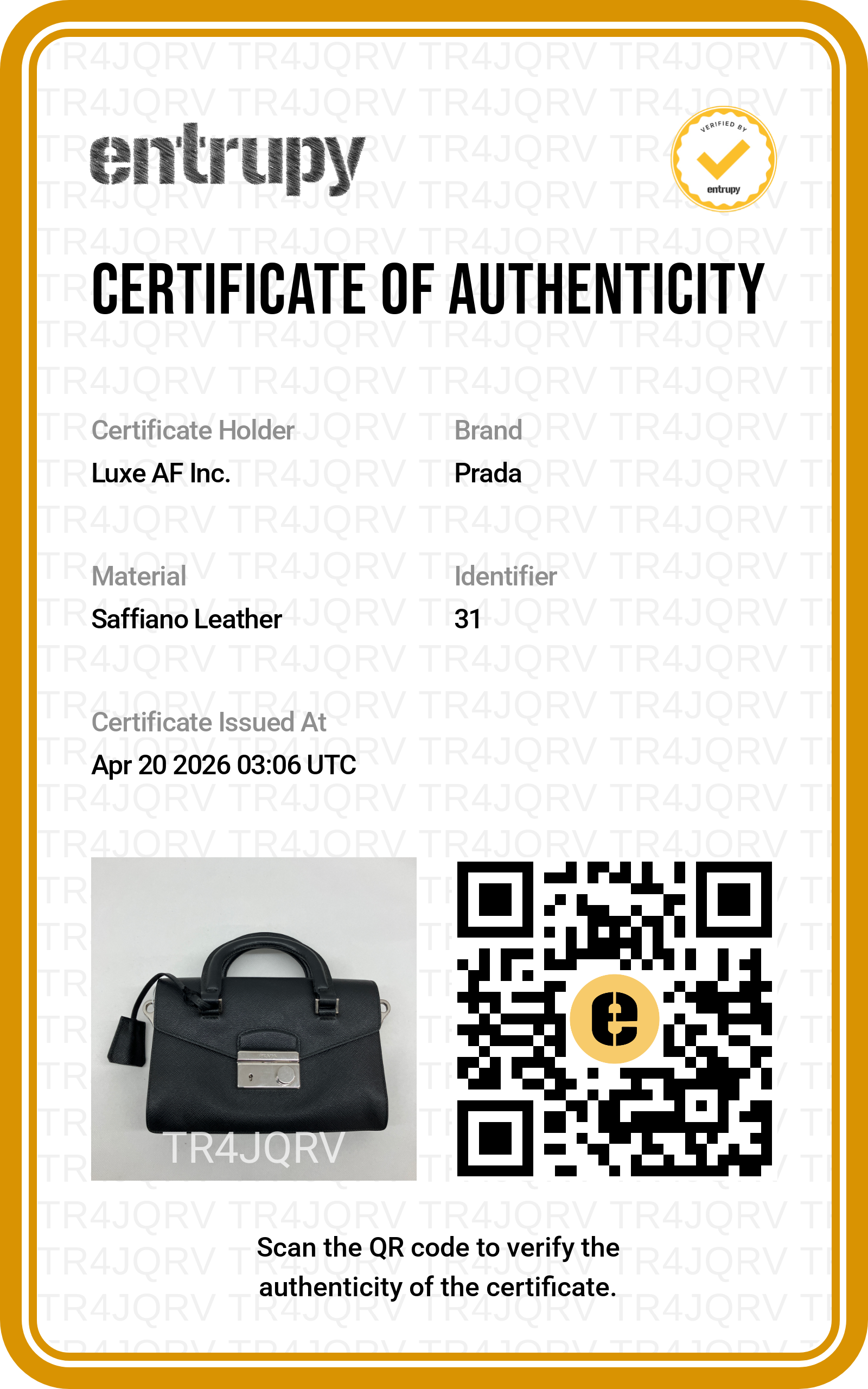 Prada Sound Lock Black Saffiano Leather Handle Bag PR270