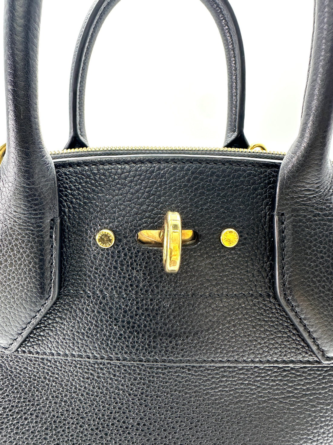 Louis Vuitton City Steamer Black Grained Leather Handle Bag LV2448