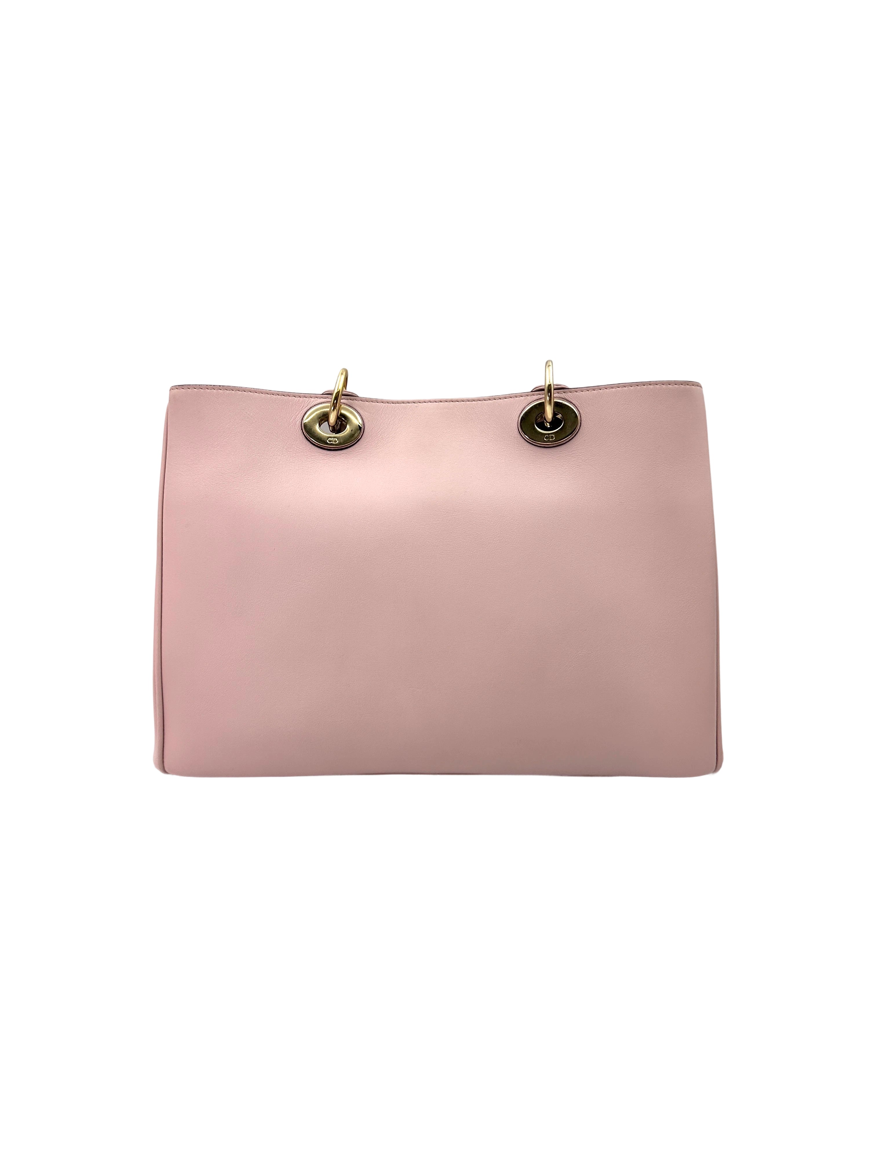 Christian Dior Diorissimo Light Pink Leather Handle Bag DR677