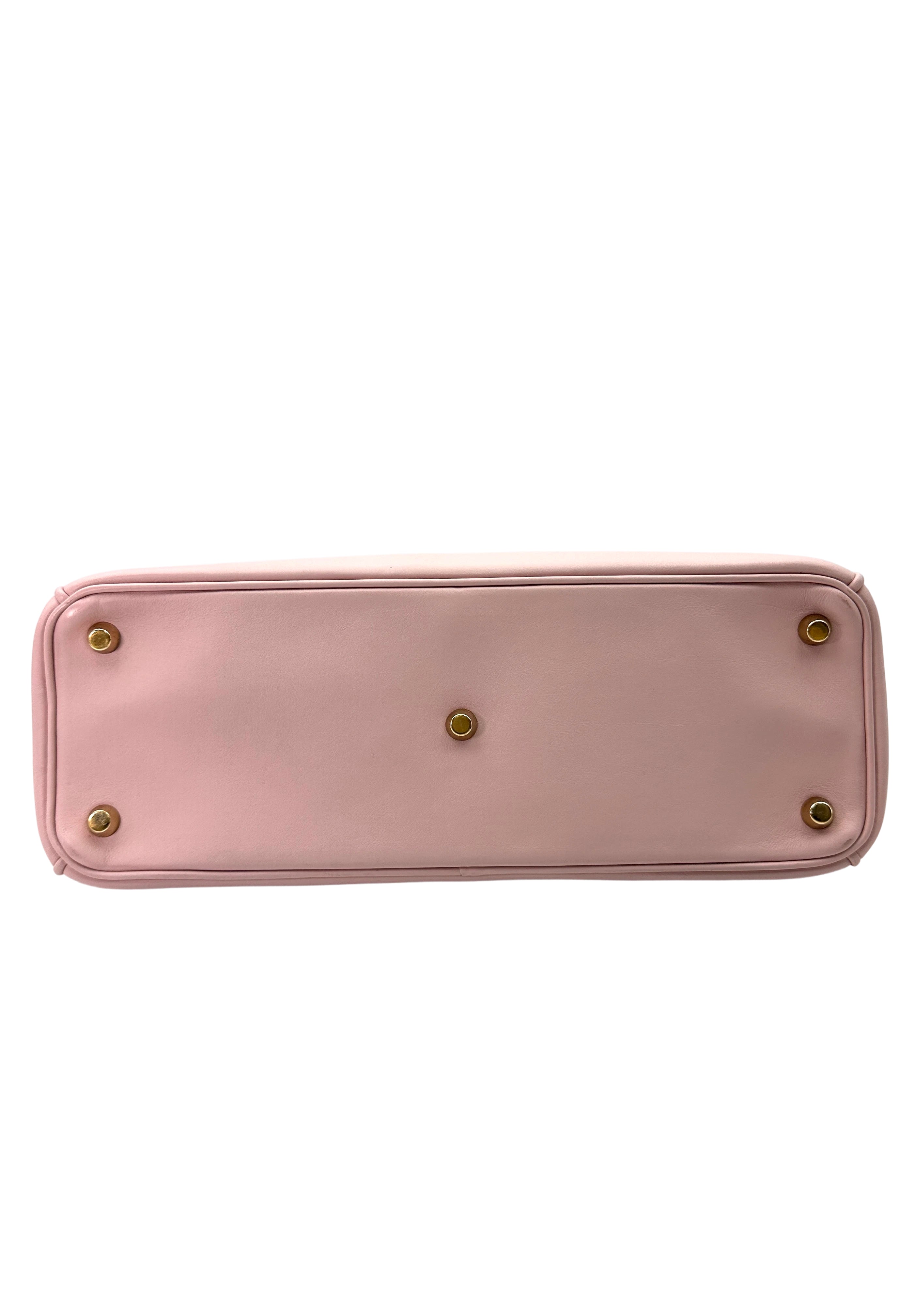 Christian Dior Diorissimo Light Pink Leather Handle Bag DR677