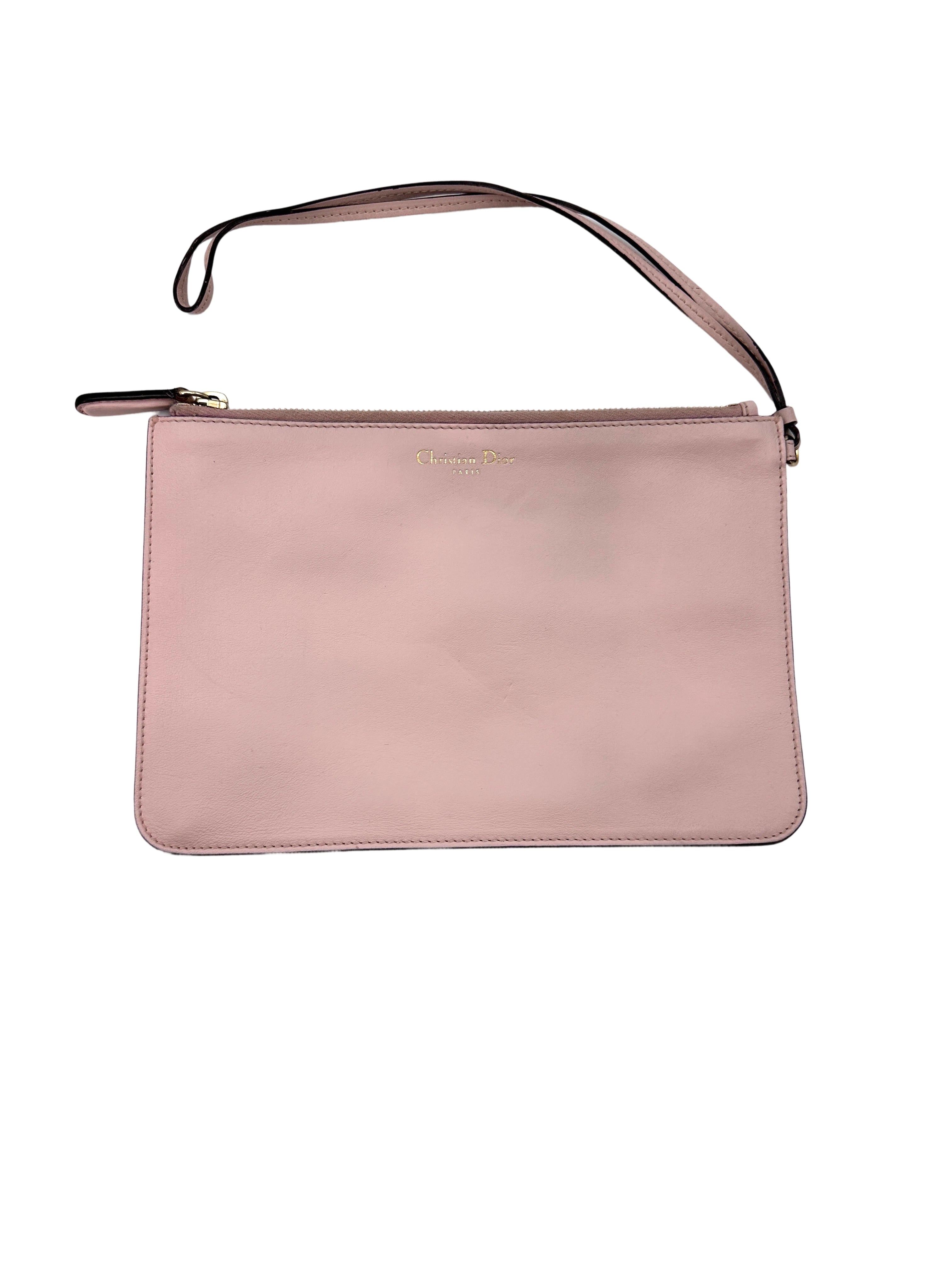 Christian Dior Diorissimo Light Pink Leather Handle Bag DR677