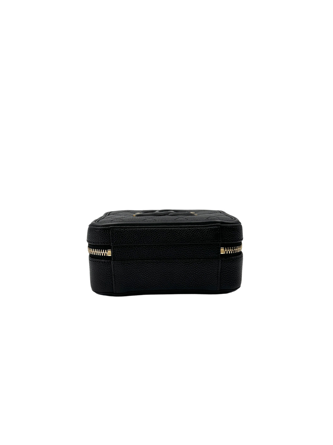 Chanel CC Filigree Black Quilted Leather Top Handle Vanity Case(26***09) CC1798