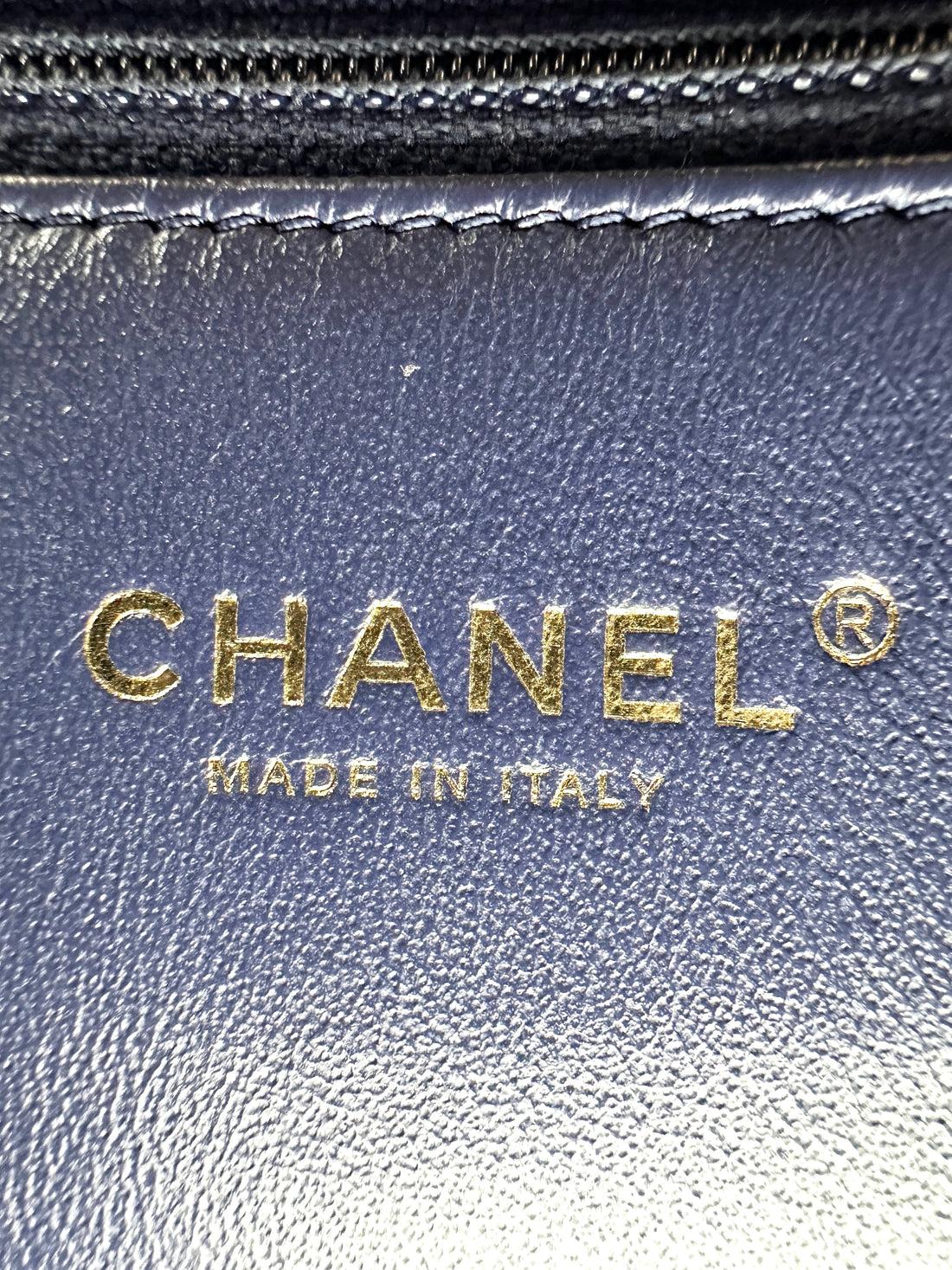 Chanel CoCo Handle Navy Quilted Leather Large Size Lizard Handle Shoulder Bag(24***02) CC1800