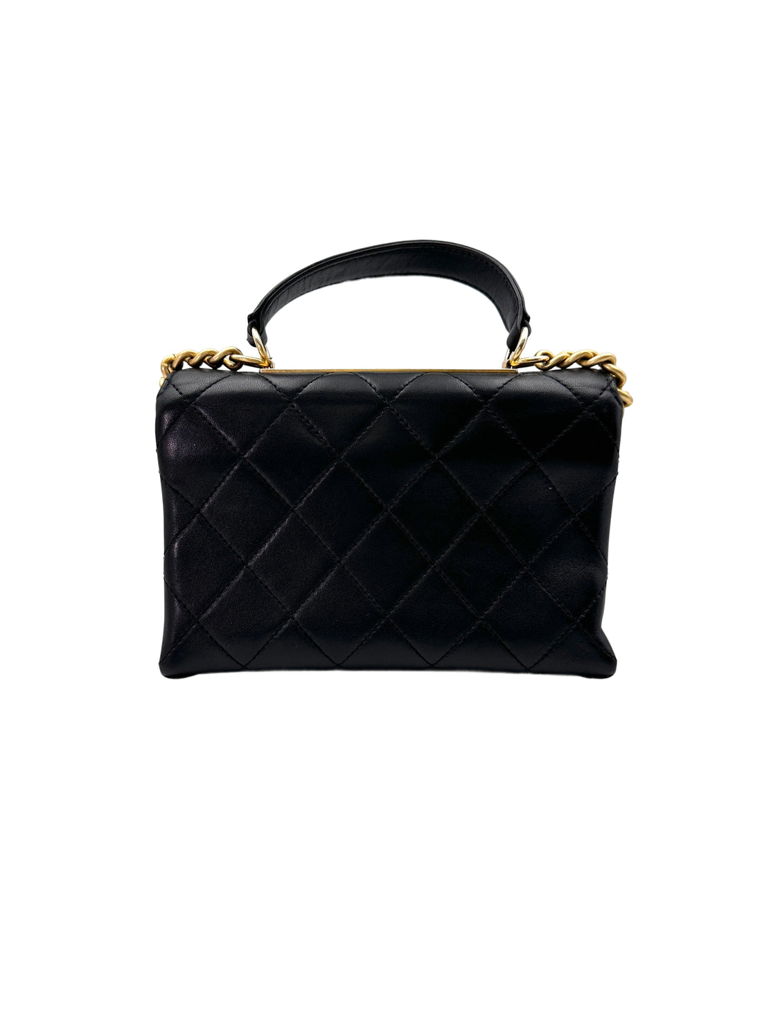 Chanel Trendy CC Black Quilted Lambskin Top Handle Bag(28***34) CC1803