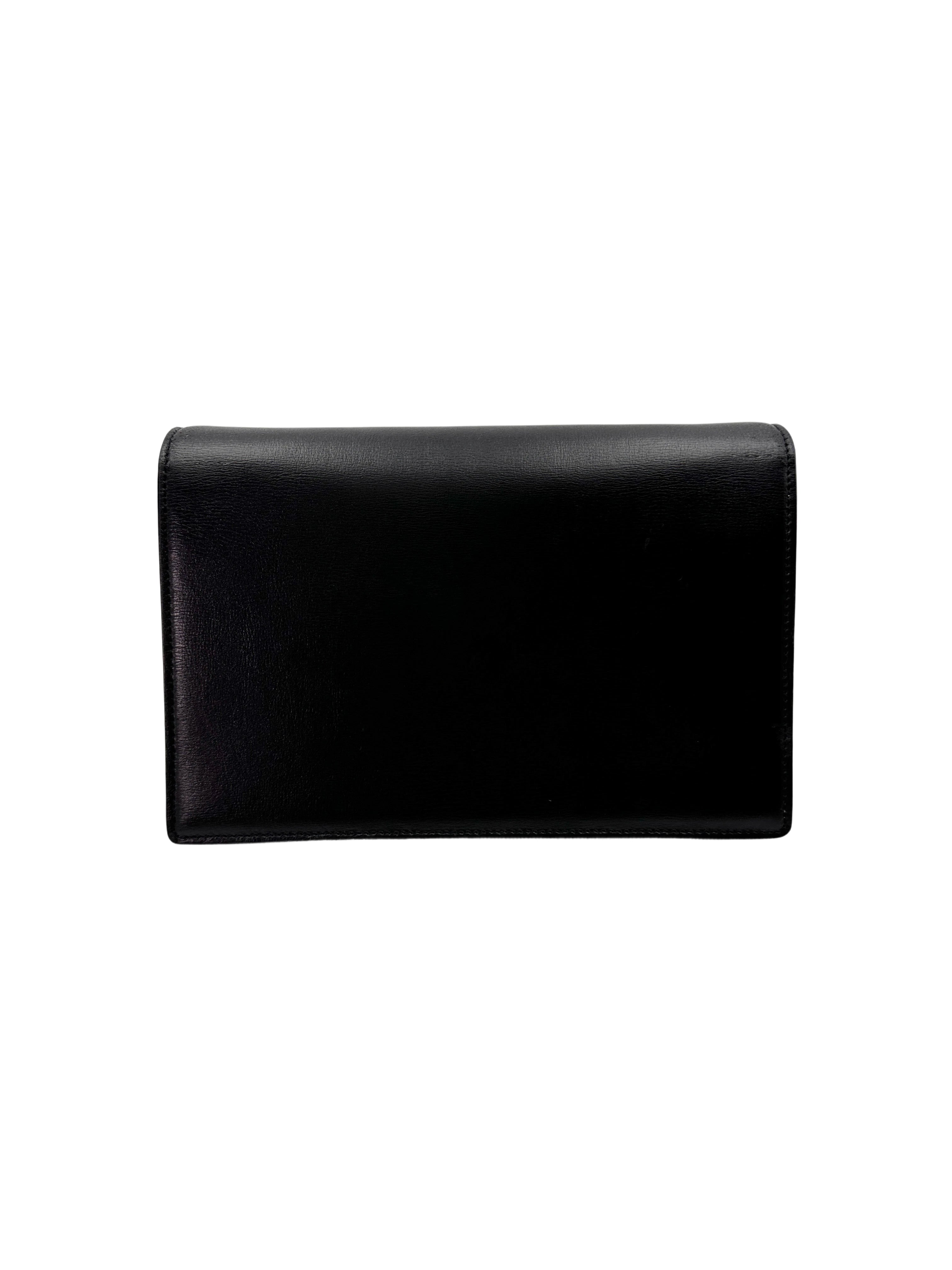 Saint Laurent Bellechasse Black Leather Shoulder Bag IRIS173