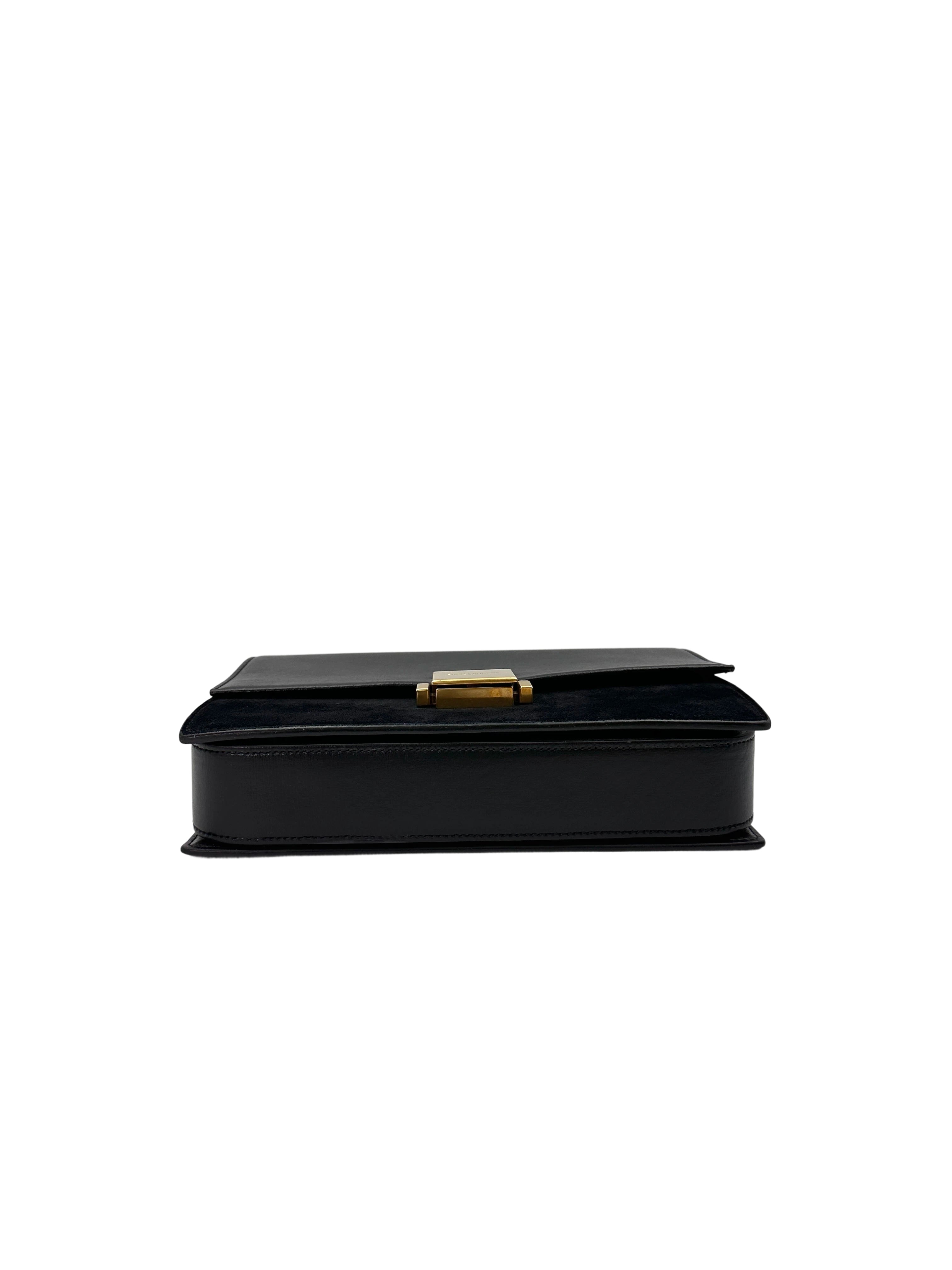 Saint Laurent Bellechasse Black Leather Shoulder Bag IRIS173