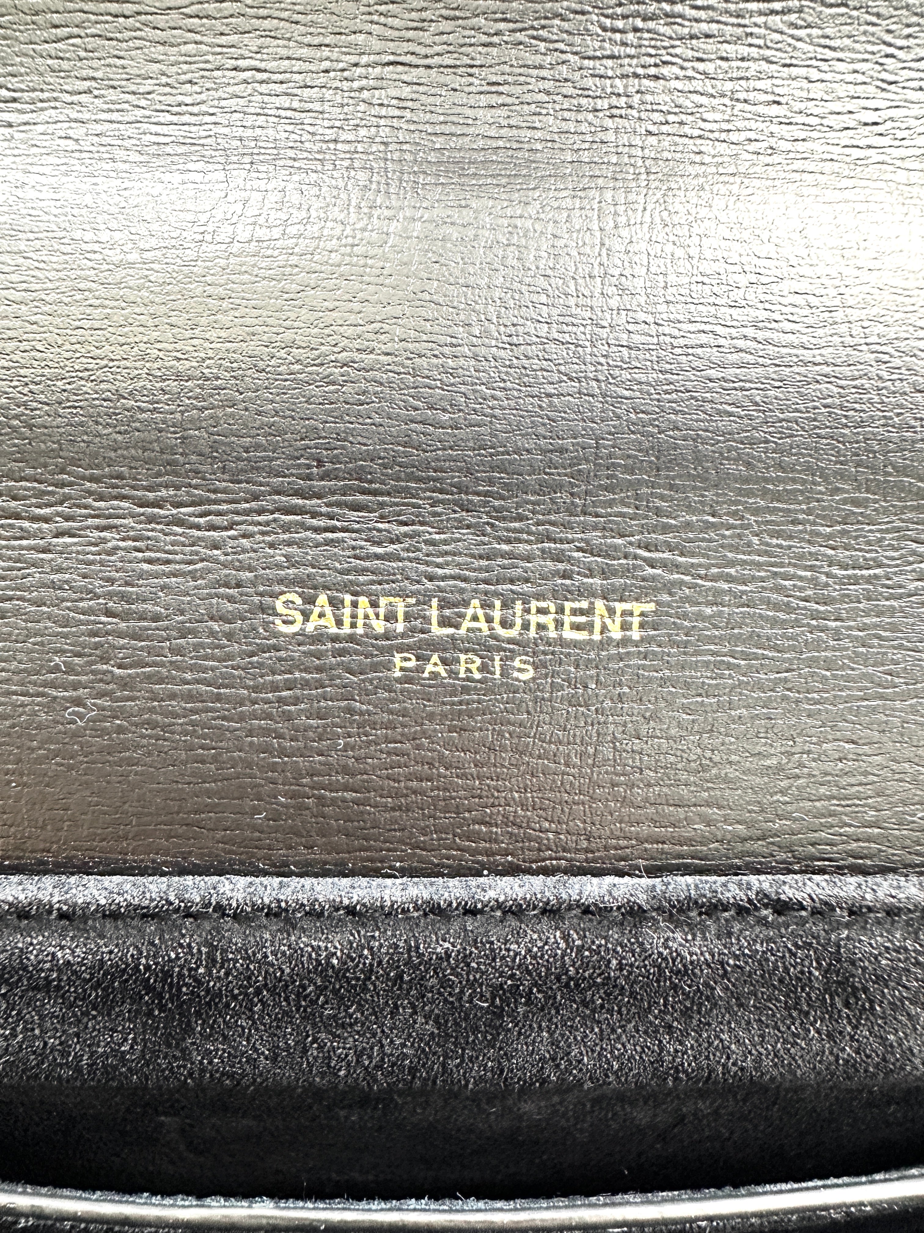 Saint Laurent Bellechasse Black Leather Shoulder Bag IRIS173