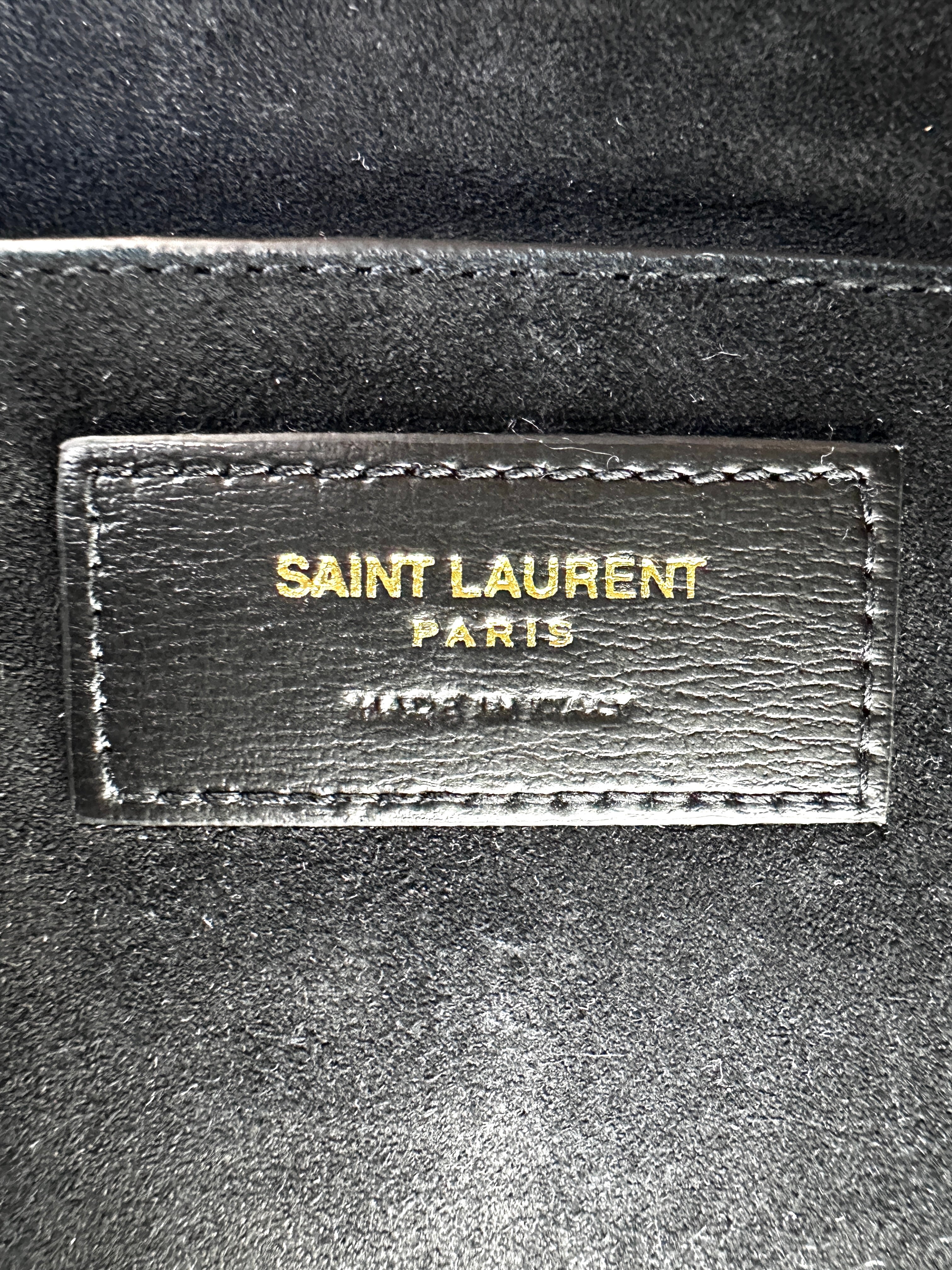 Saint Laurent Bellechasse Black Leather Shoulder Bag IRIS173