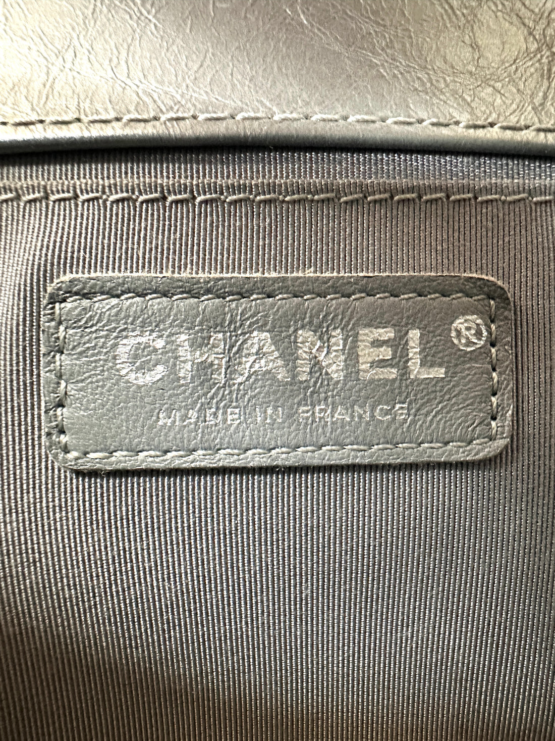 Chanel LeBoy Silver Quilted Leather Medium Size Top Handle Flap Bag With Silver Buckle(23***88) CC1805
