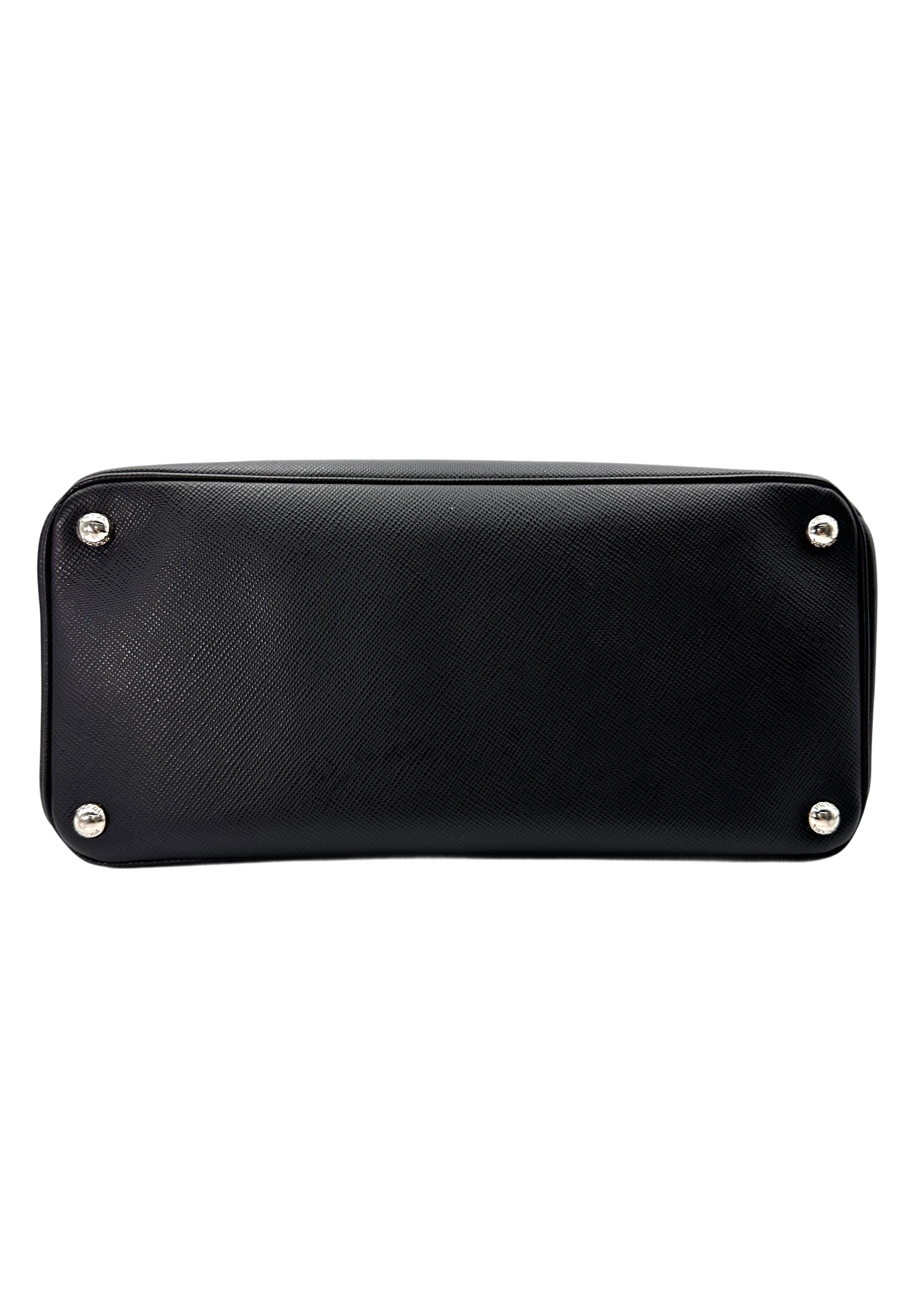 Prada Galleria Black Saffiano Lux Leather Handle Bag PR273