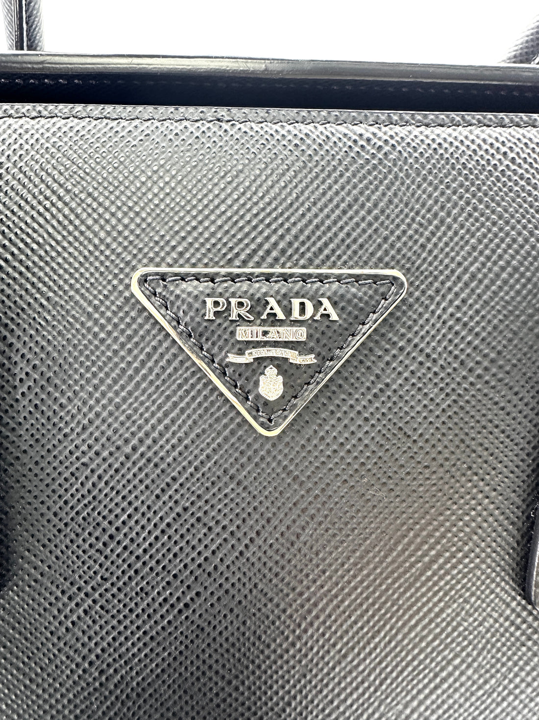 Prada Galleria Black Saffiano Lux Leather Handle Bag PR273