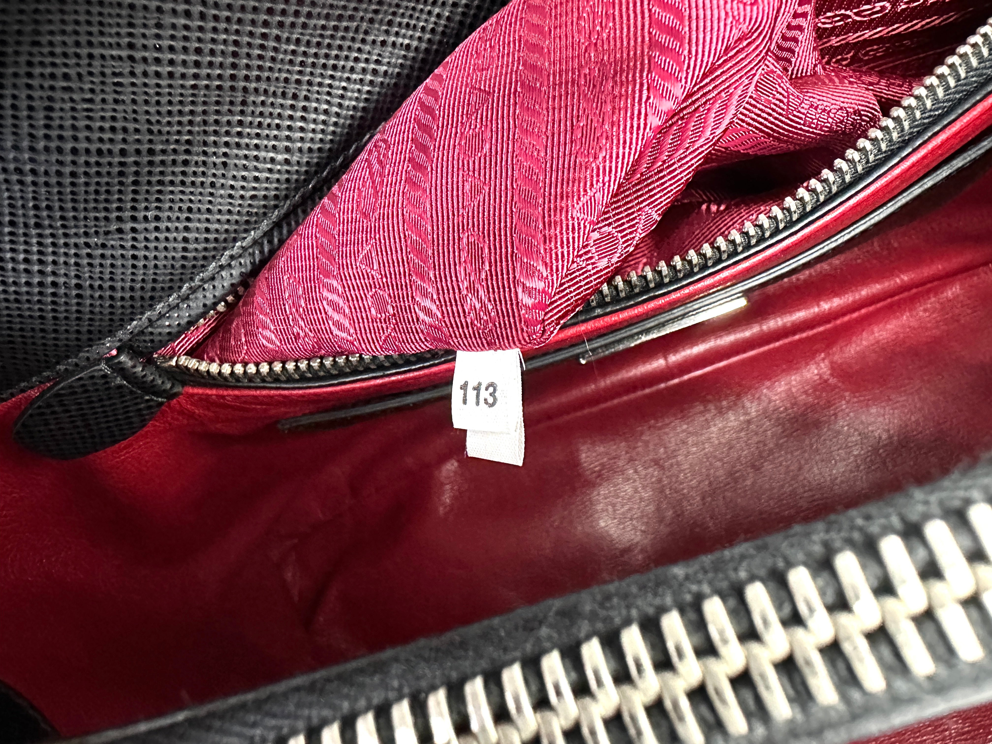 Prada Galleria Black Saffiano Lux Leather Handle Bag PR273