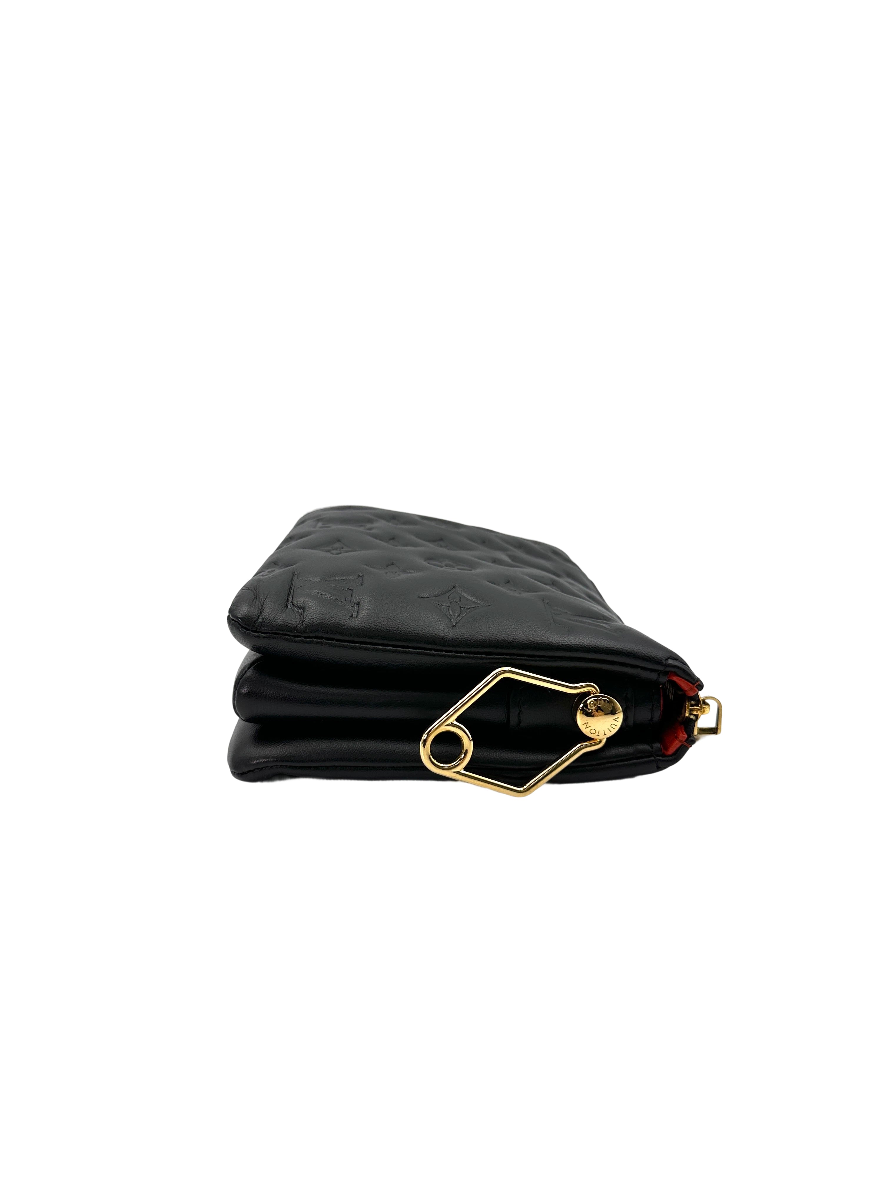 Louis Vuitton Coussin BB Black Monogram Embossed Leather Wallet On Chain LV2451