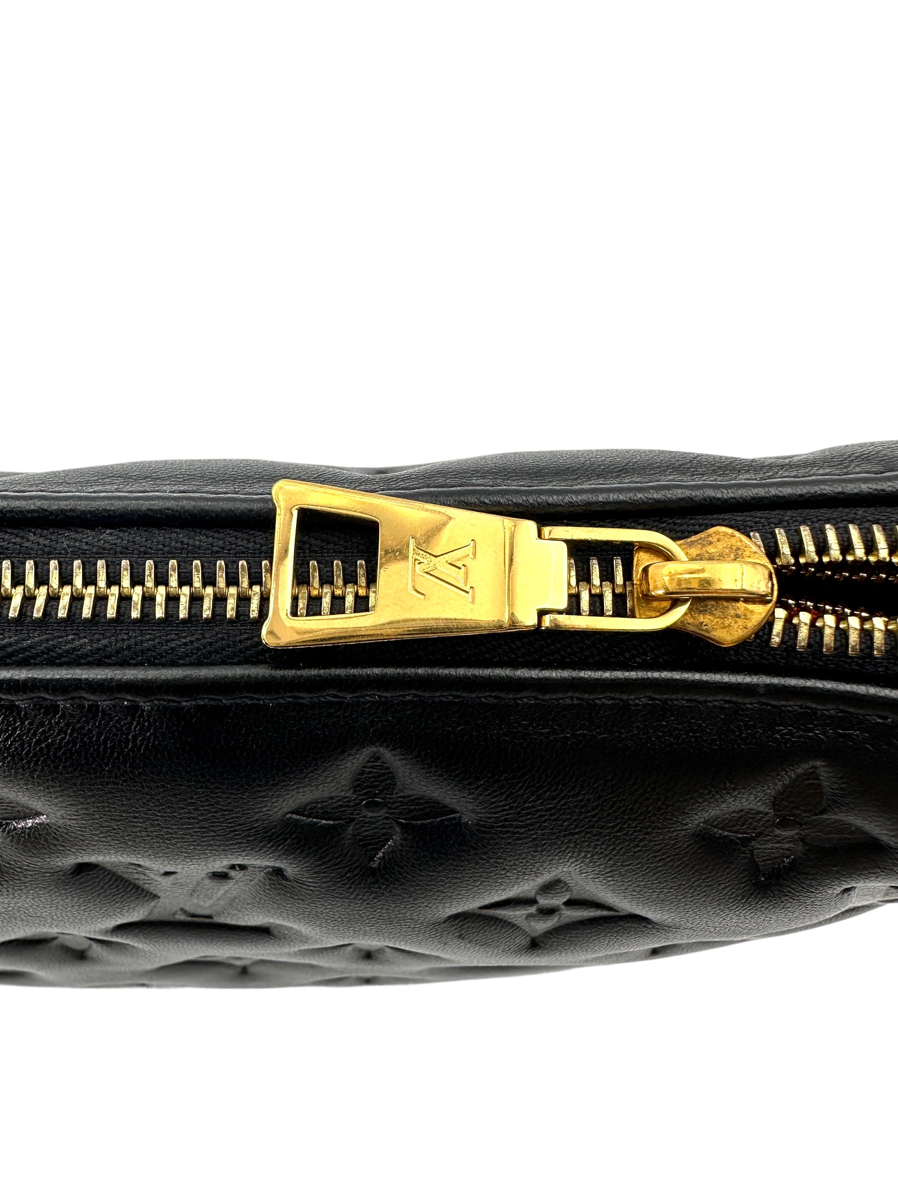Louis Vuitton Coussin BB Black Monogram Embossed Leather Wallet On Chain LV2451