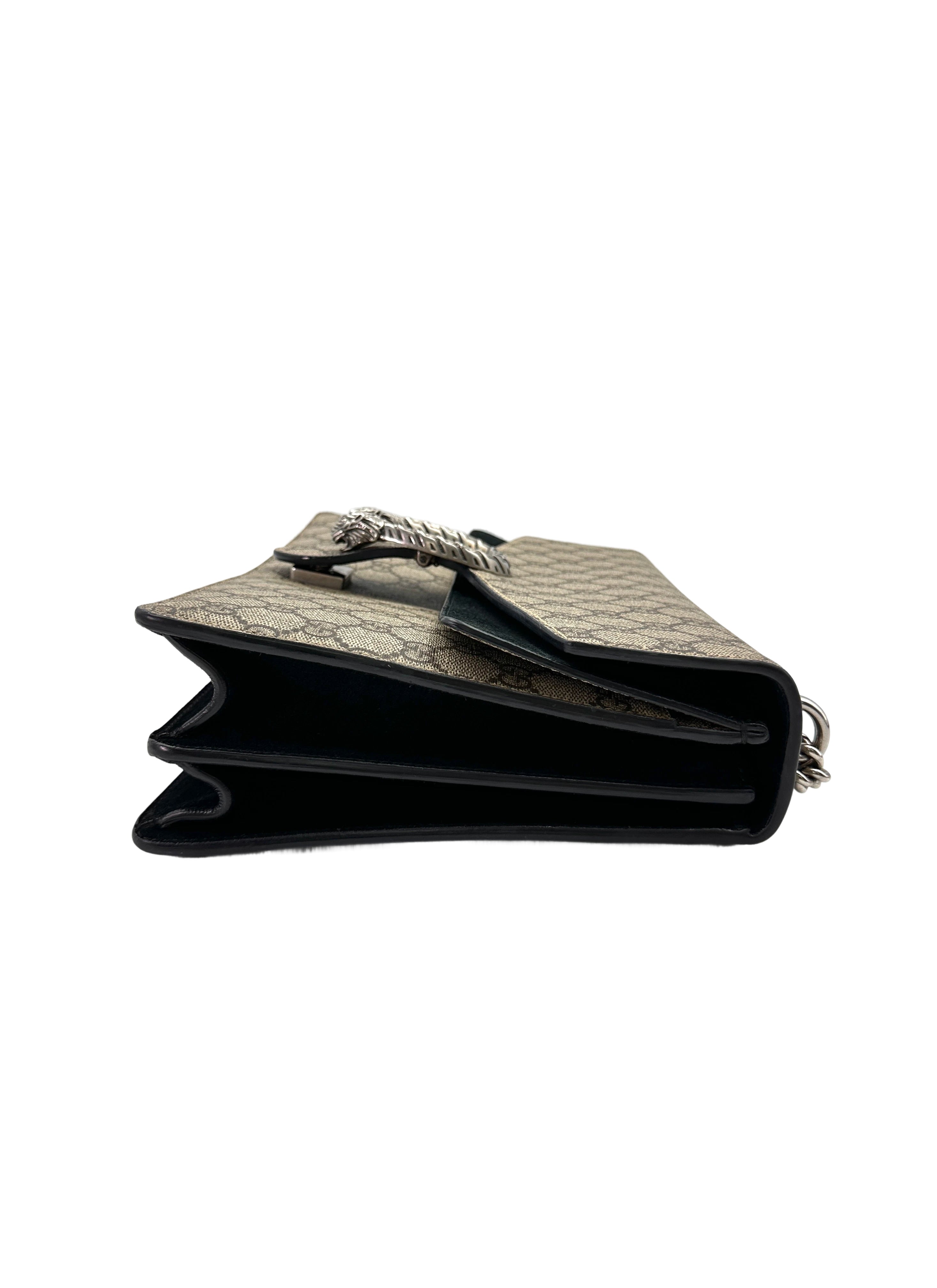 Gucci Dionysus GG Supreme Canvas Large Size Shoulder Bag With Black Tirm GG854