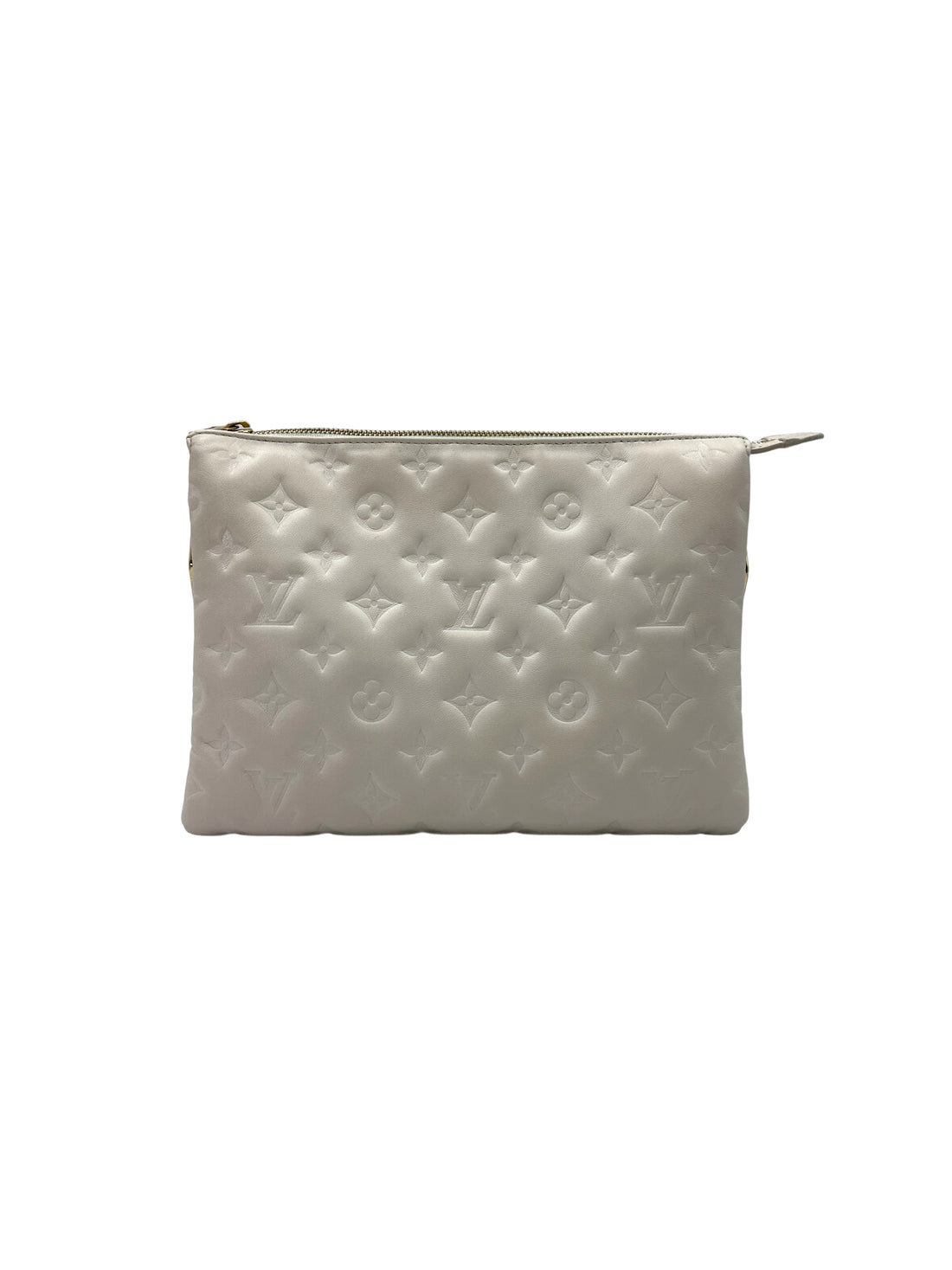 Louis Vuitton Coussin White Monogram Embossed Leather Wallet On Chain LV2452