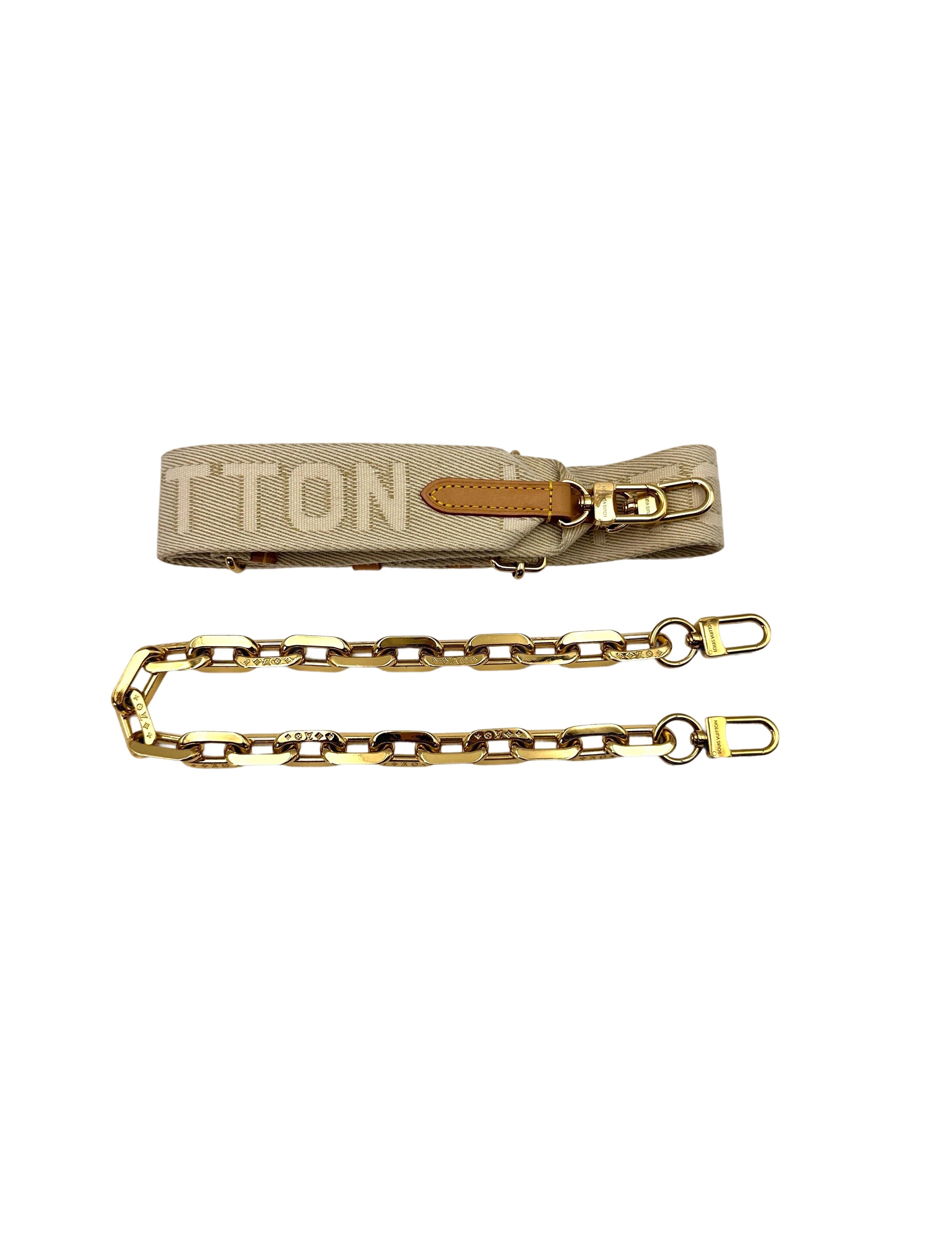 Louis Vuitton Coussin White Monogram Embossed Leather Wallet On Chain LV2452
