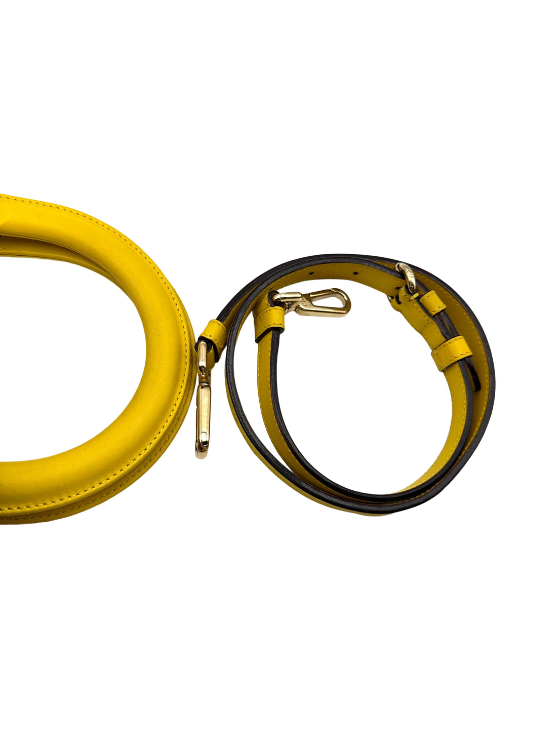 Christian Dior Diorissimo Yellow Leather Top Handle Bag DR678
