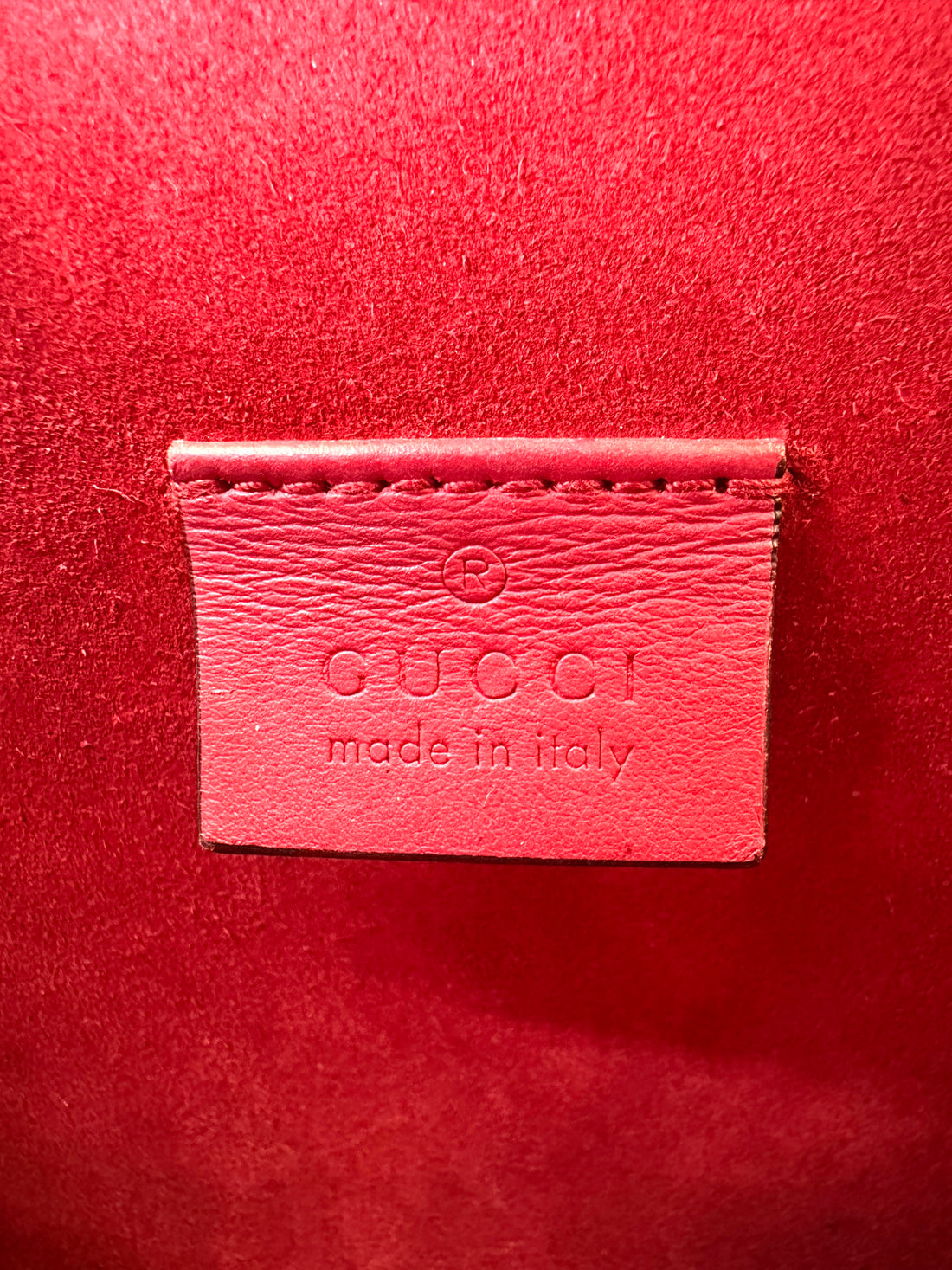 Gucci Dionysus GG Supreme Canvas Shoulder Bag With Red Tirm GG857