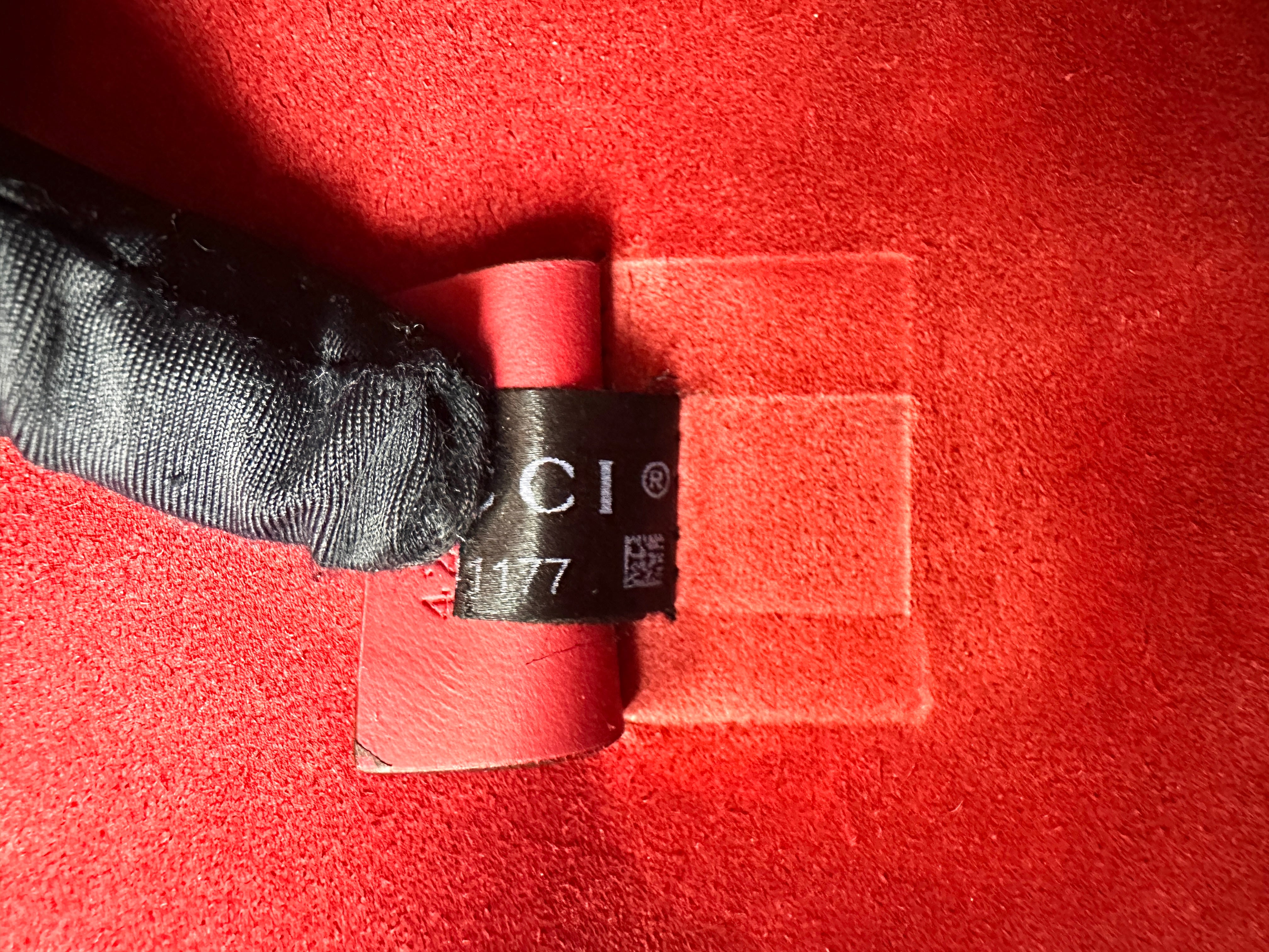 Gucci Dionysus GG Supreme Canvas Shoulder Bag With Red Tirm GG857