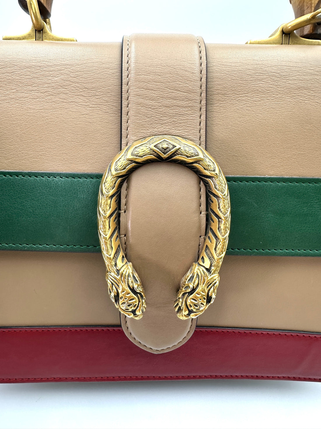 Gucci Dionysus Multicolor Leather Bamboo Handle Bag GG856