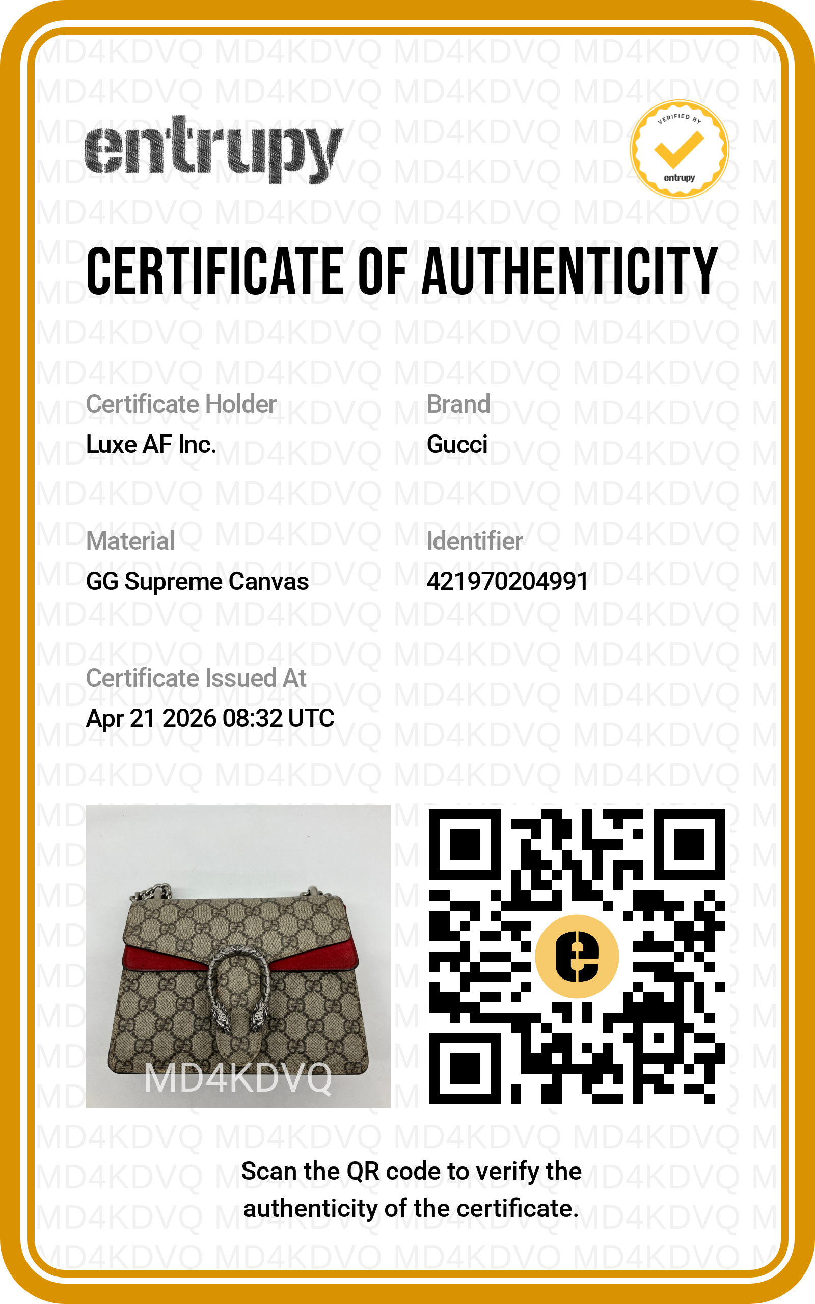 Gucci Dionysus GG Supreme Canvas Shoulder Bag With Red Tirm GG857