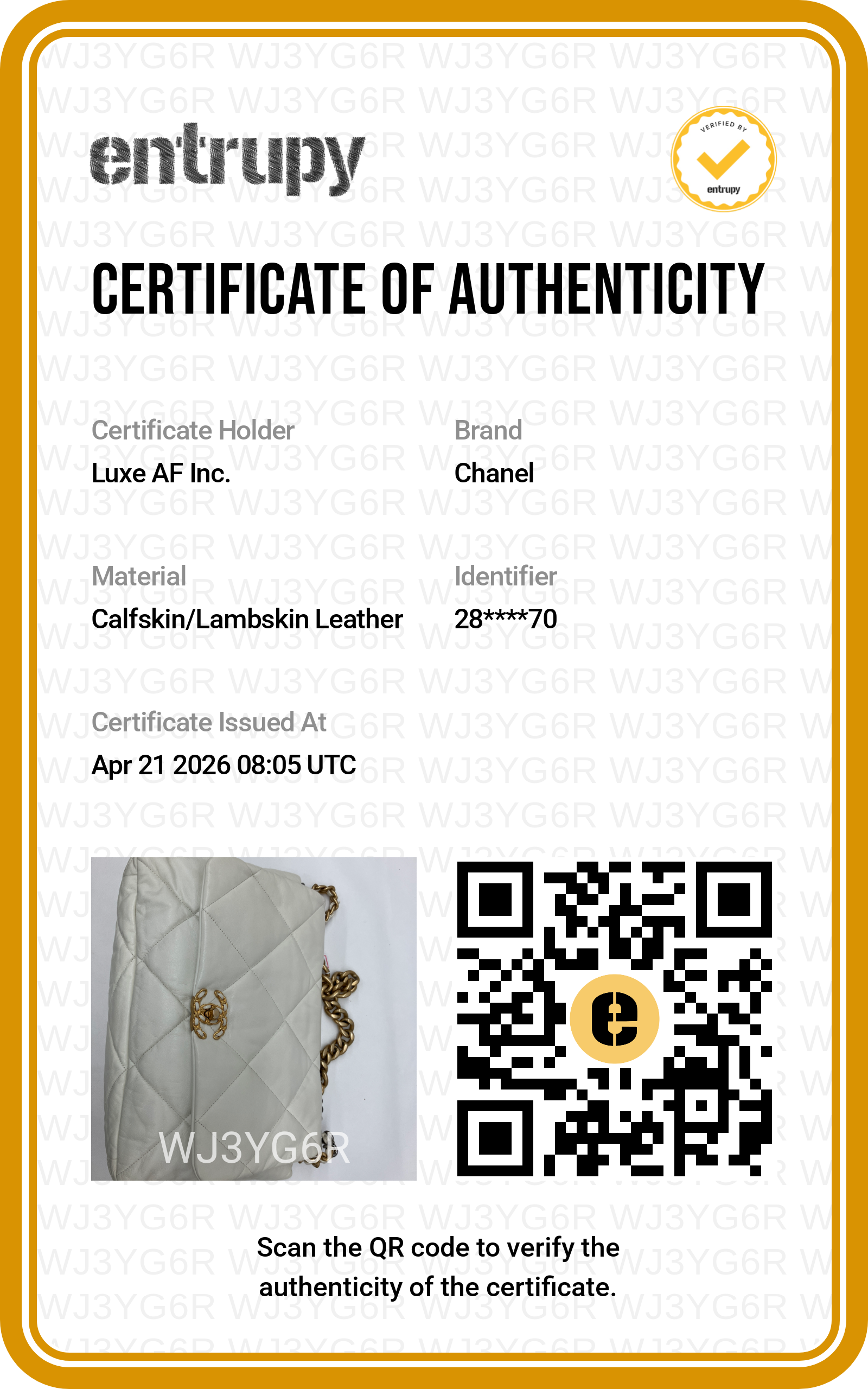 Chanel 19Bag White Quilted Leather Large Size Flap Bag With Gold Hardware(28***70) CC1806