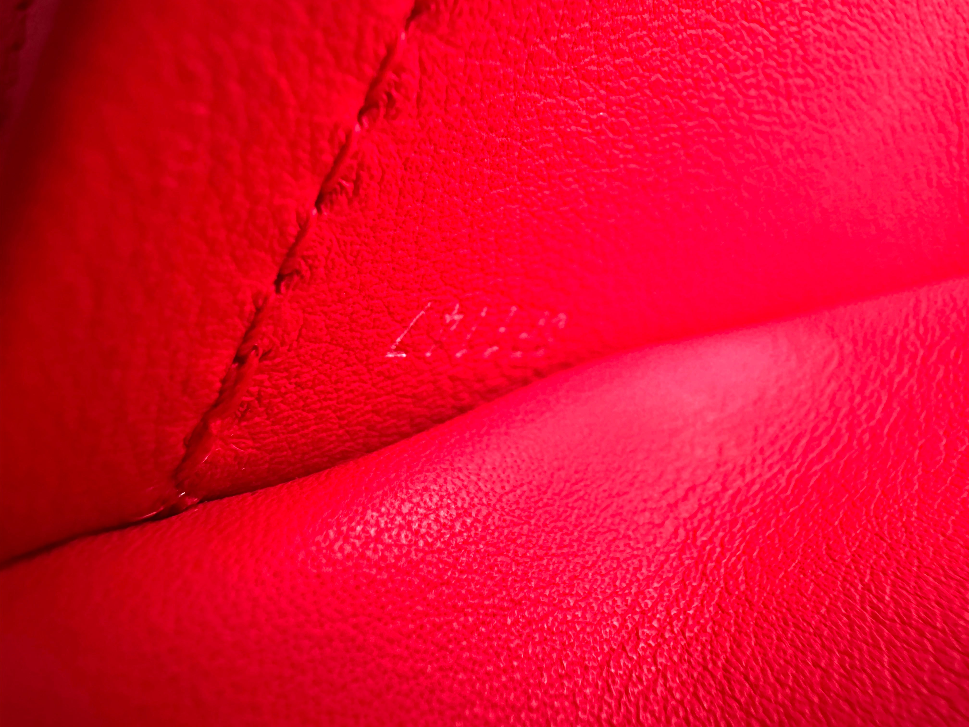 Louis Vuitton Capucines Red Leather Large Size Handle Bag LV2464