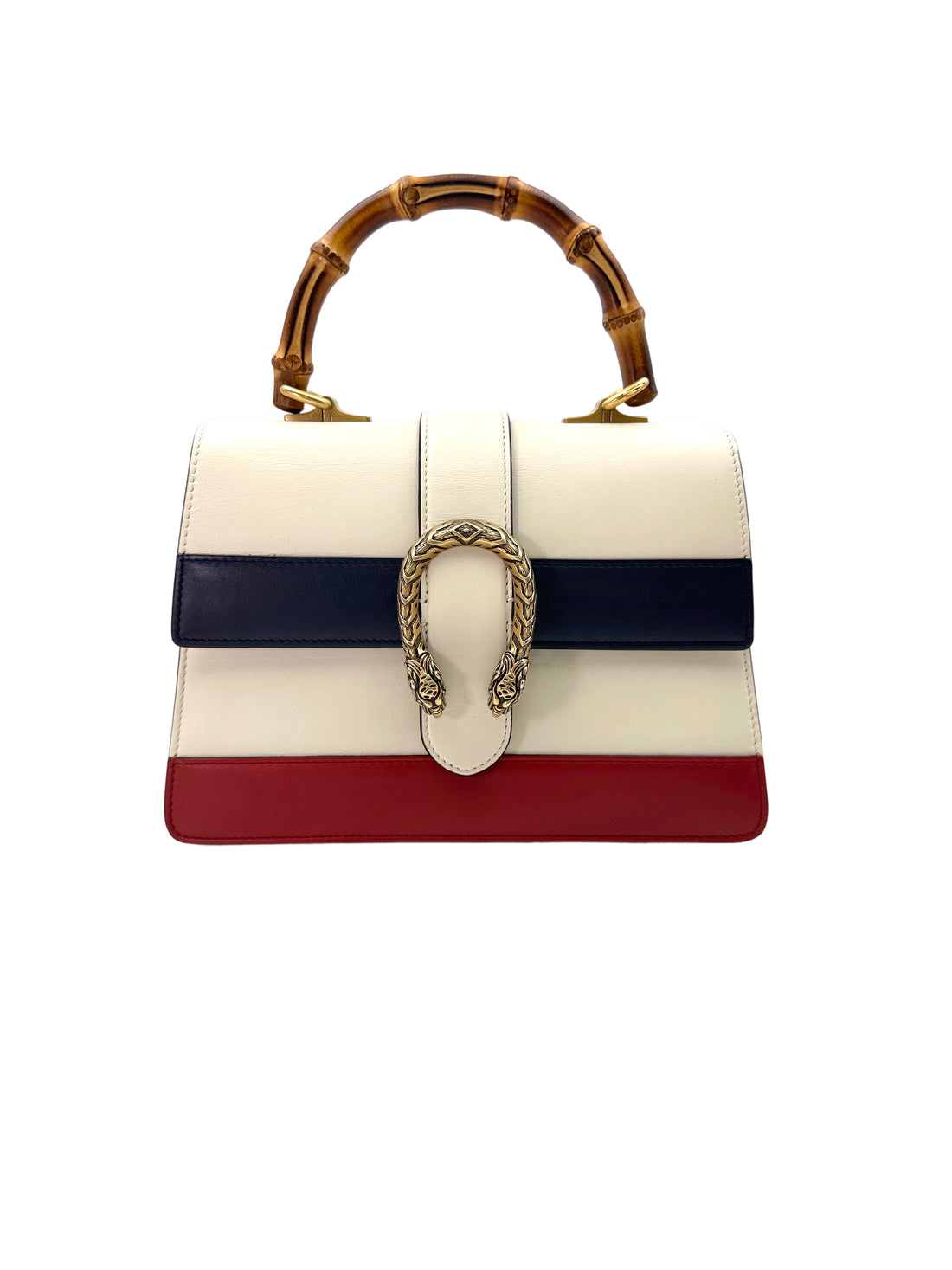 Gucci Dionysus Multicolor Leather Bamboo Handle Bag GG858