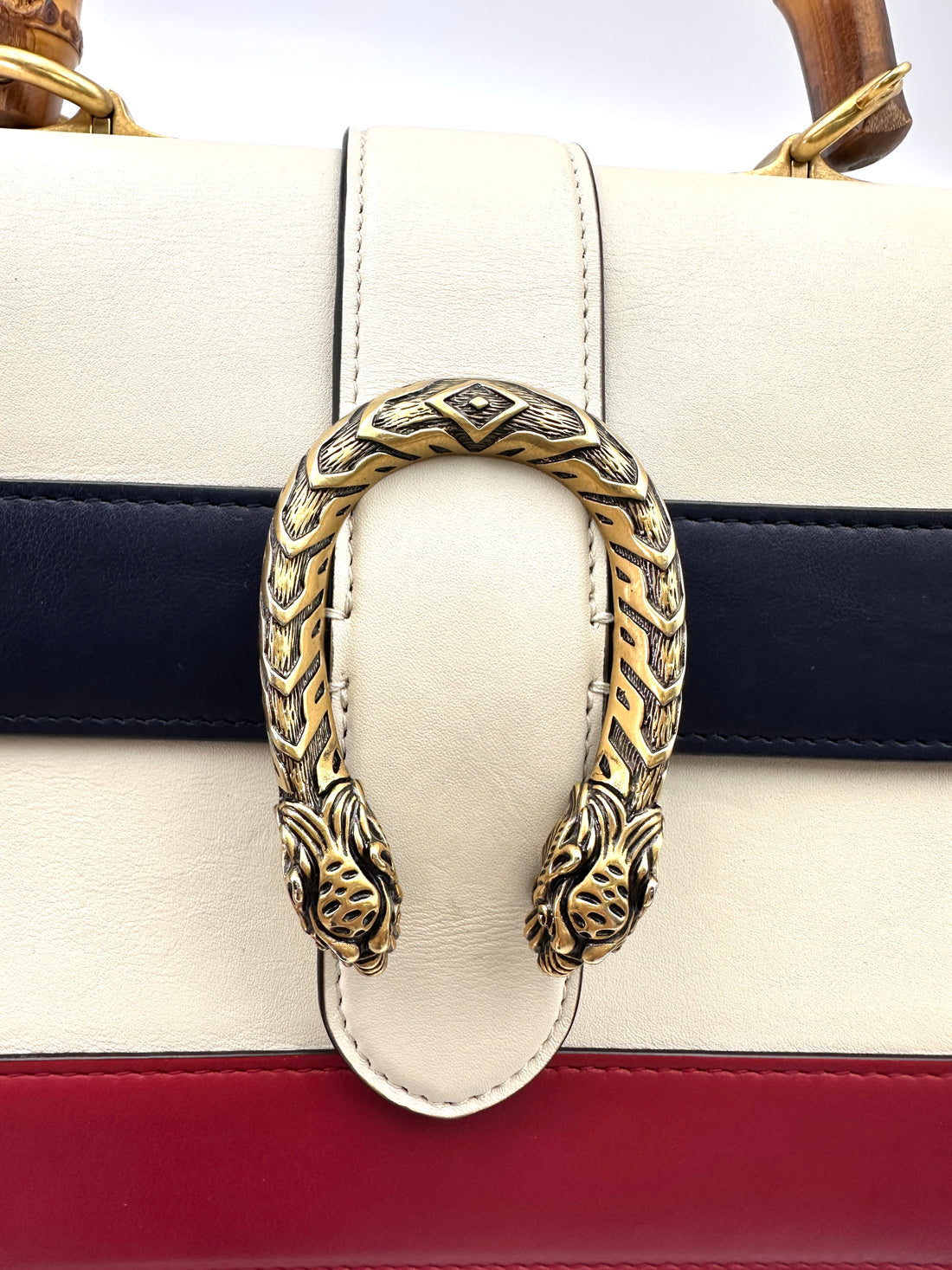 Gucci Dionysus Multicolor Leather Bamboo Handle Bag GG858