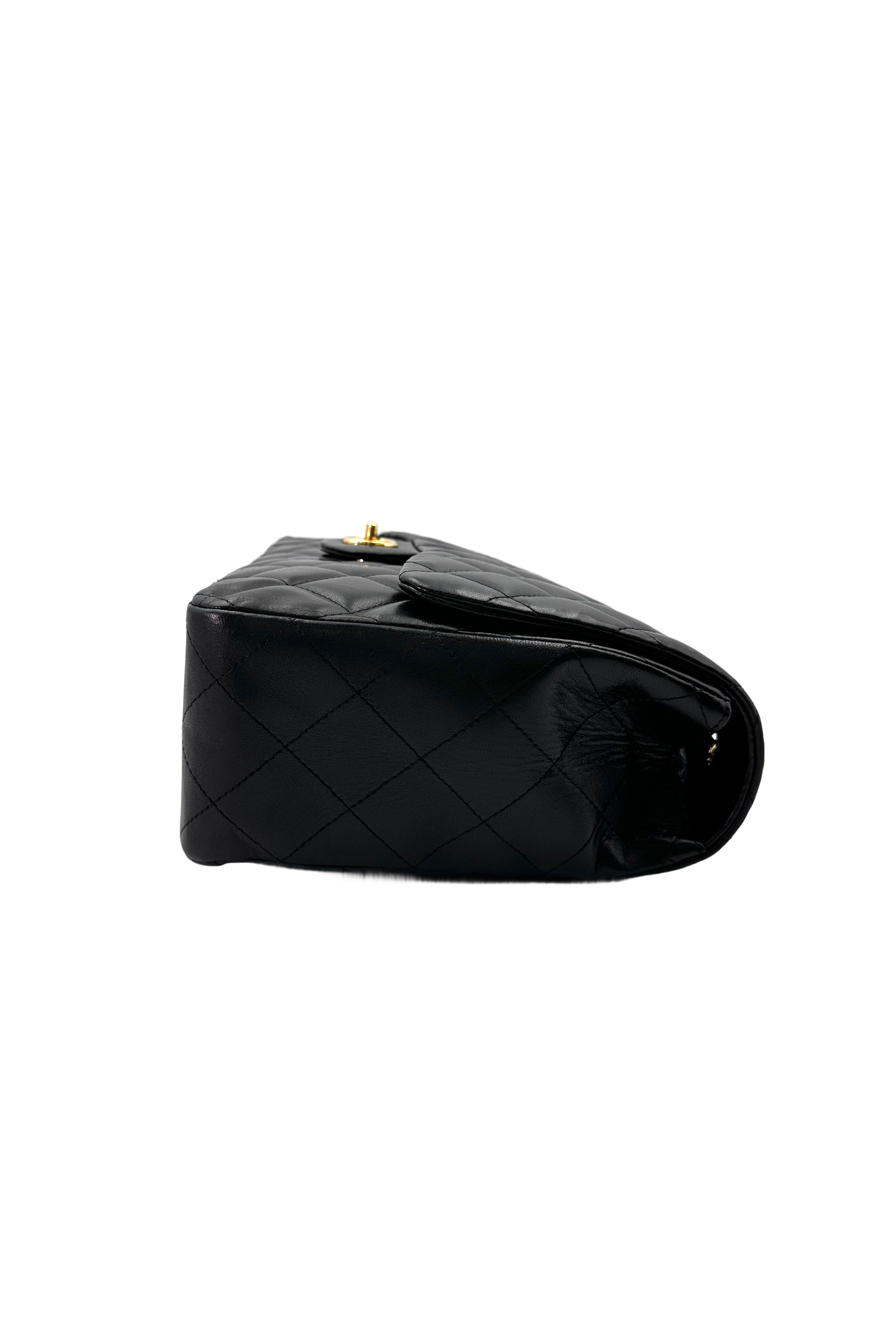 Chanel Classic Flap Black Quilted Lambskin Jumbo Shoulder Bag(13***69) IRIS175
