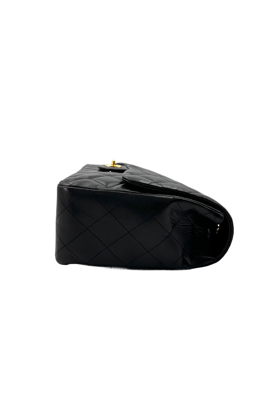 Chanel Classic Flap Black Quilted Lambskin Jumbo Shoulder Bag(13***69) IRIS175