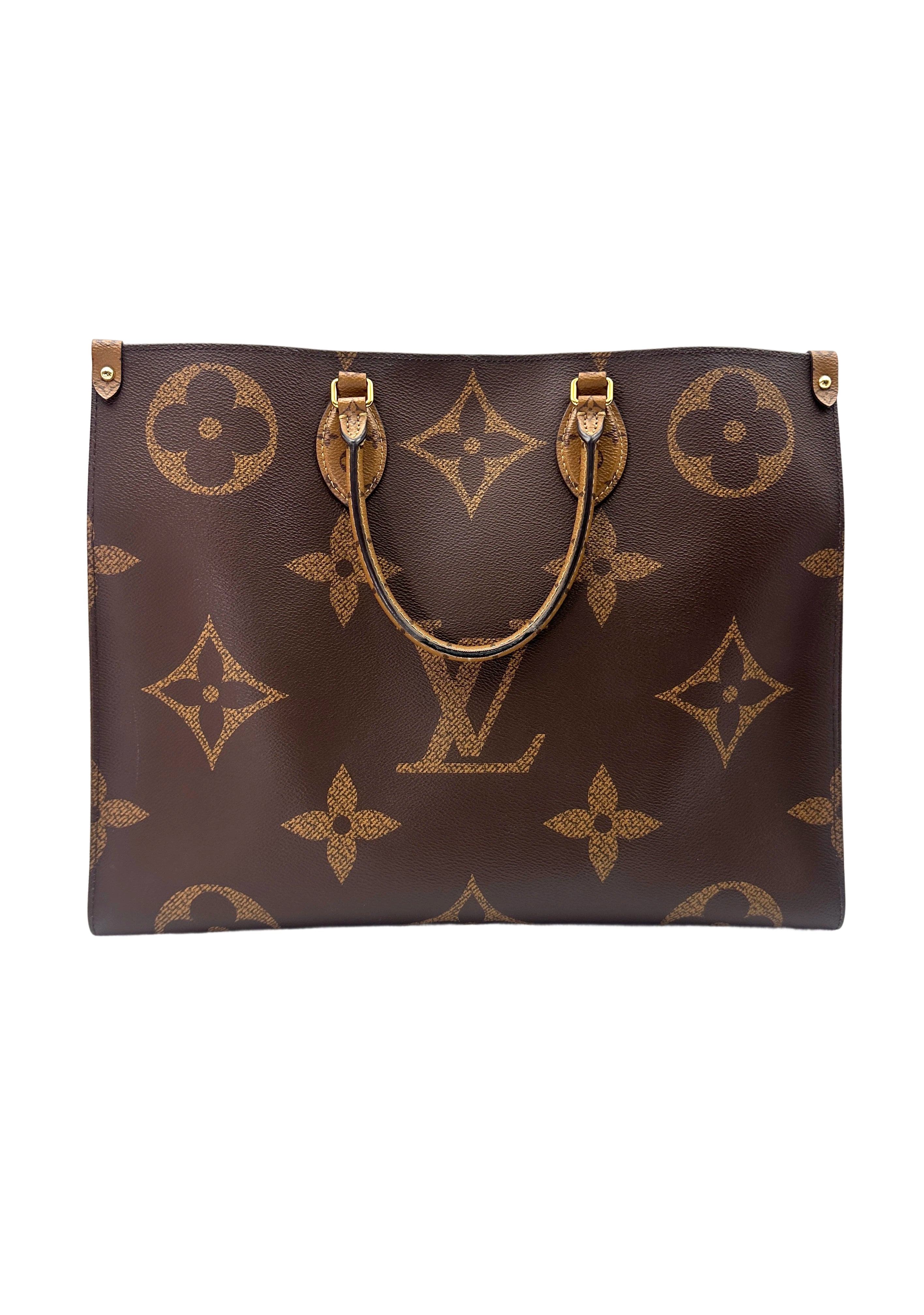 Louis Vuitton OnTheGo GM Brown Monogram Canvas Tote Handle Bag LV2462
