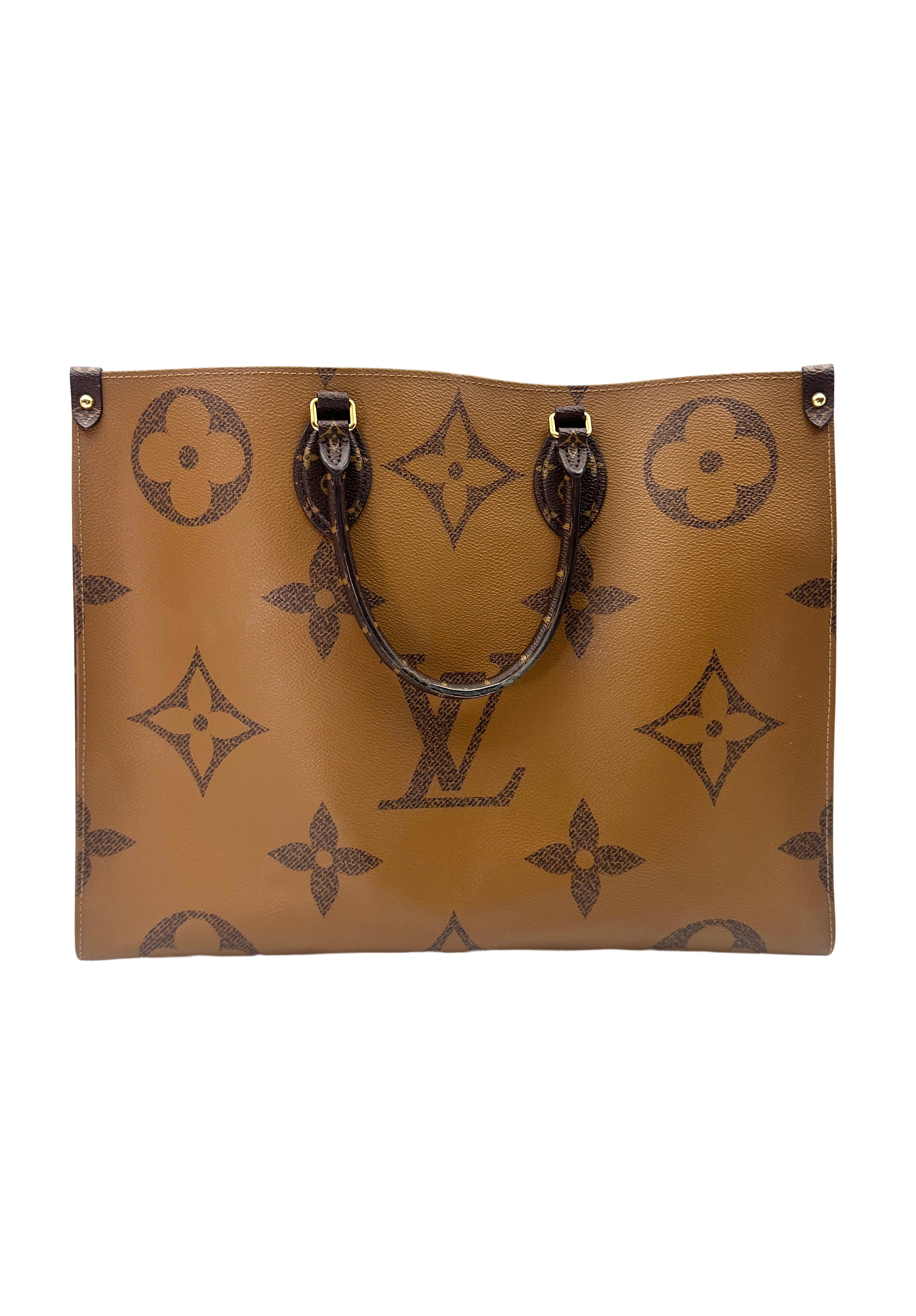 Louis Vuitton OnTheGo GM Brown Monogram Canvas Tote Handle Bag LV2462