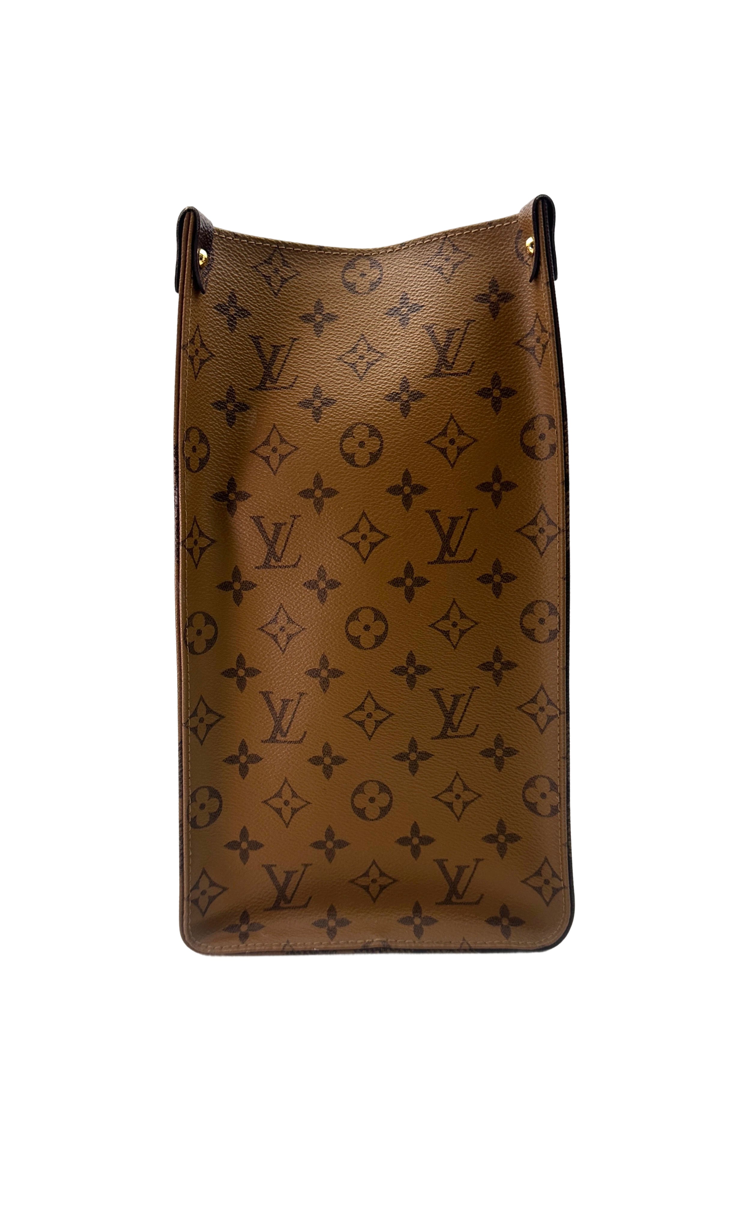 Louis Vuitton OnTheGo GM Brown Monogram Canvas Tote Handle Bag LV2462