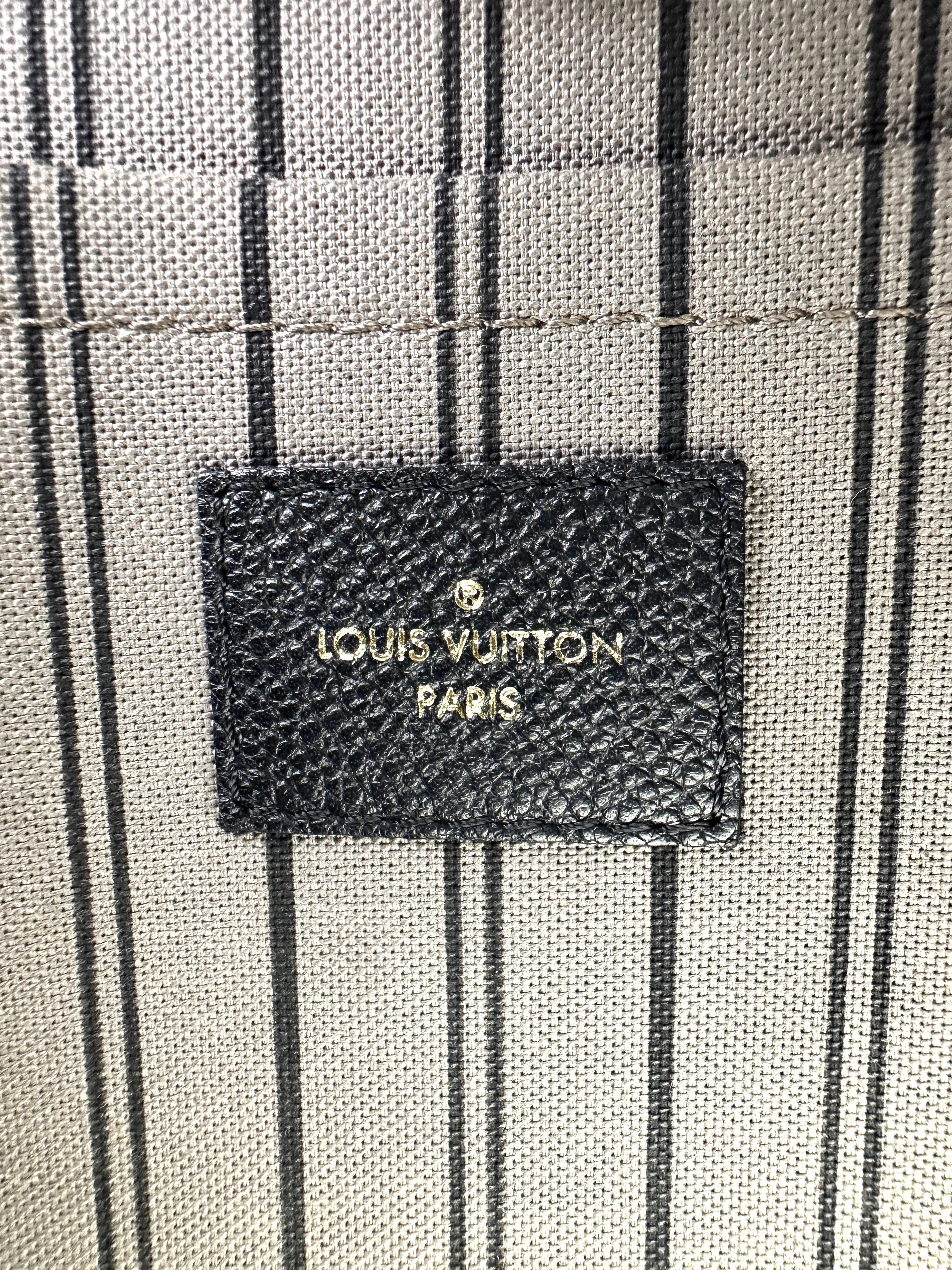 Louis Vuitton Montaigne Black Monogram Empreinte Leather Handle Bag LV2460