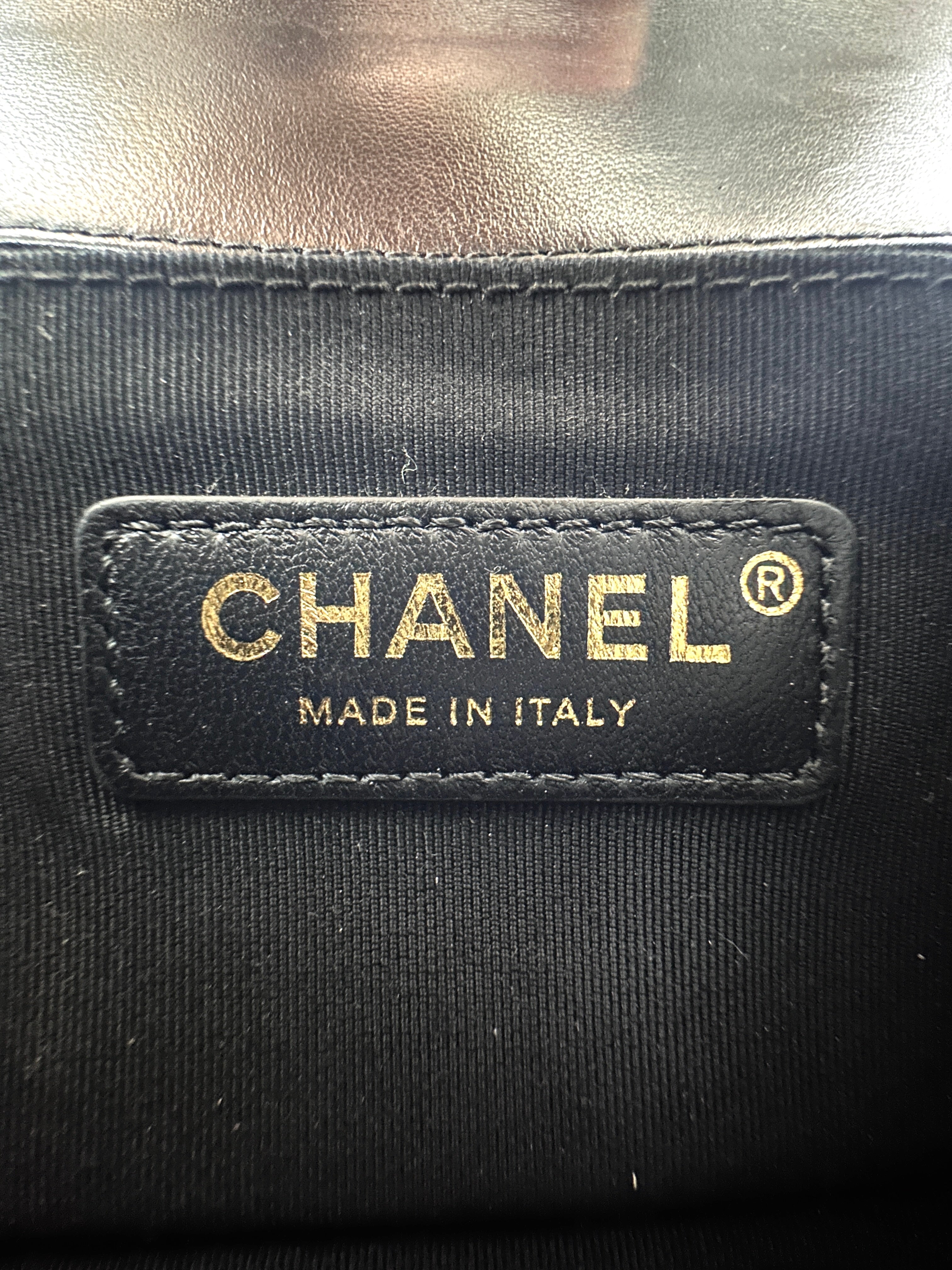 Chanel LeBoy Black/White Fabric Chevron Small Size Flap Bag With Gold Buckle(23***19) IRIS174
