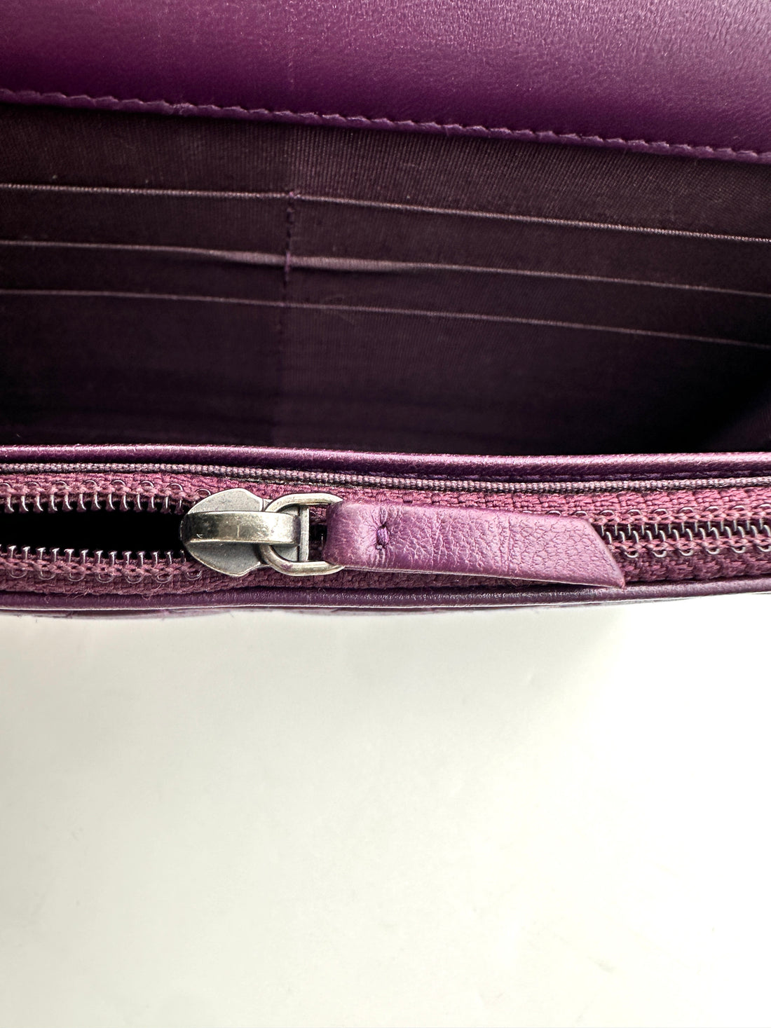 Chanel Purple Quilted Leather Wallet On Chain With Silver Buckle(21***67) CC1807