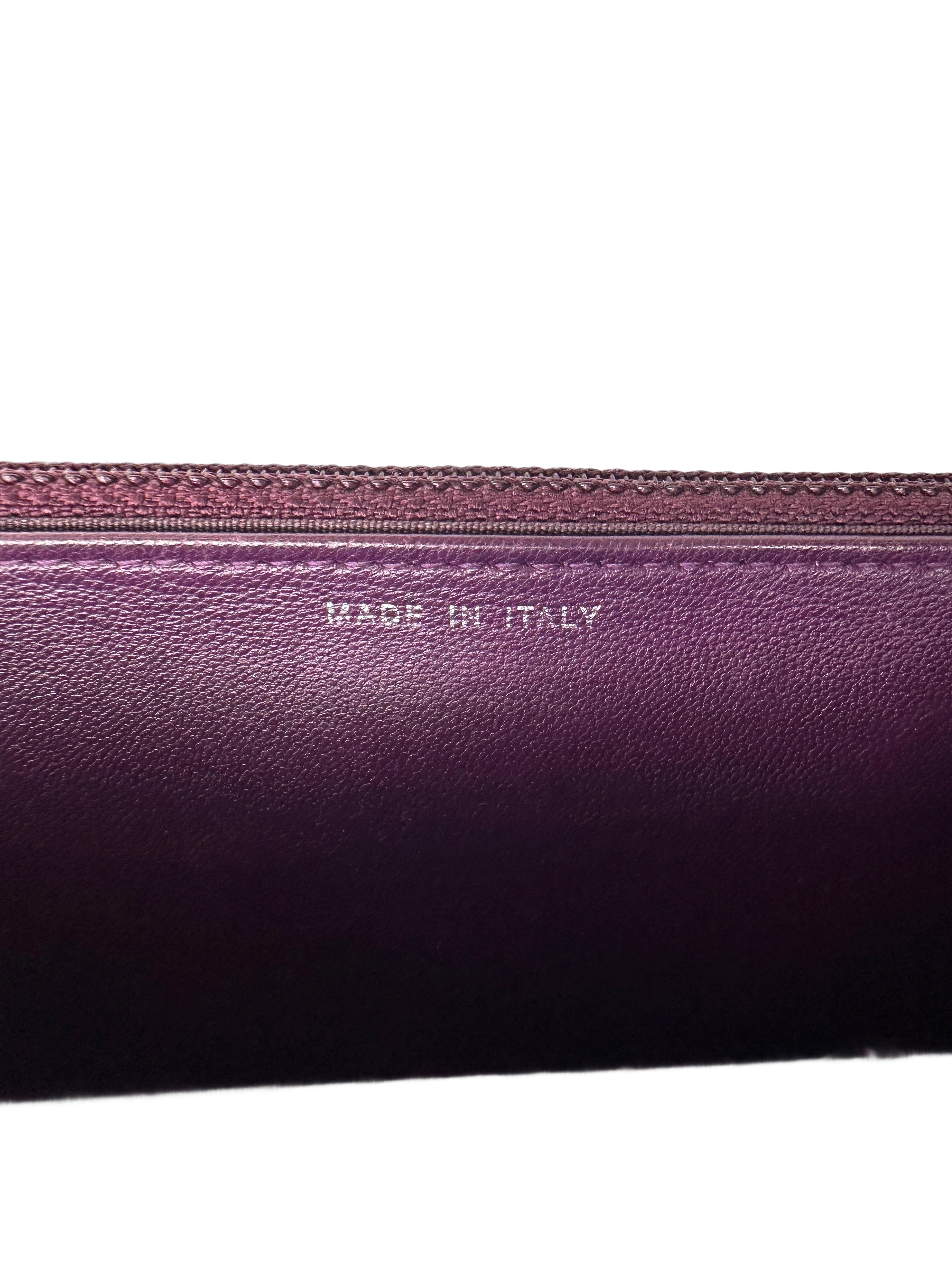 Chanel Purple Quilted Leather Wallet On Chain With Silver Buckle(21***67) CC1807