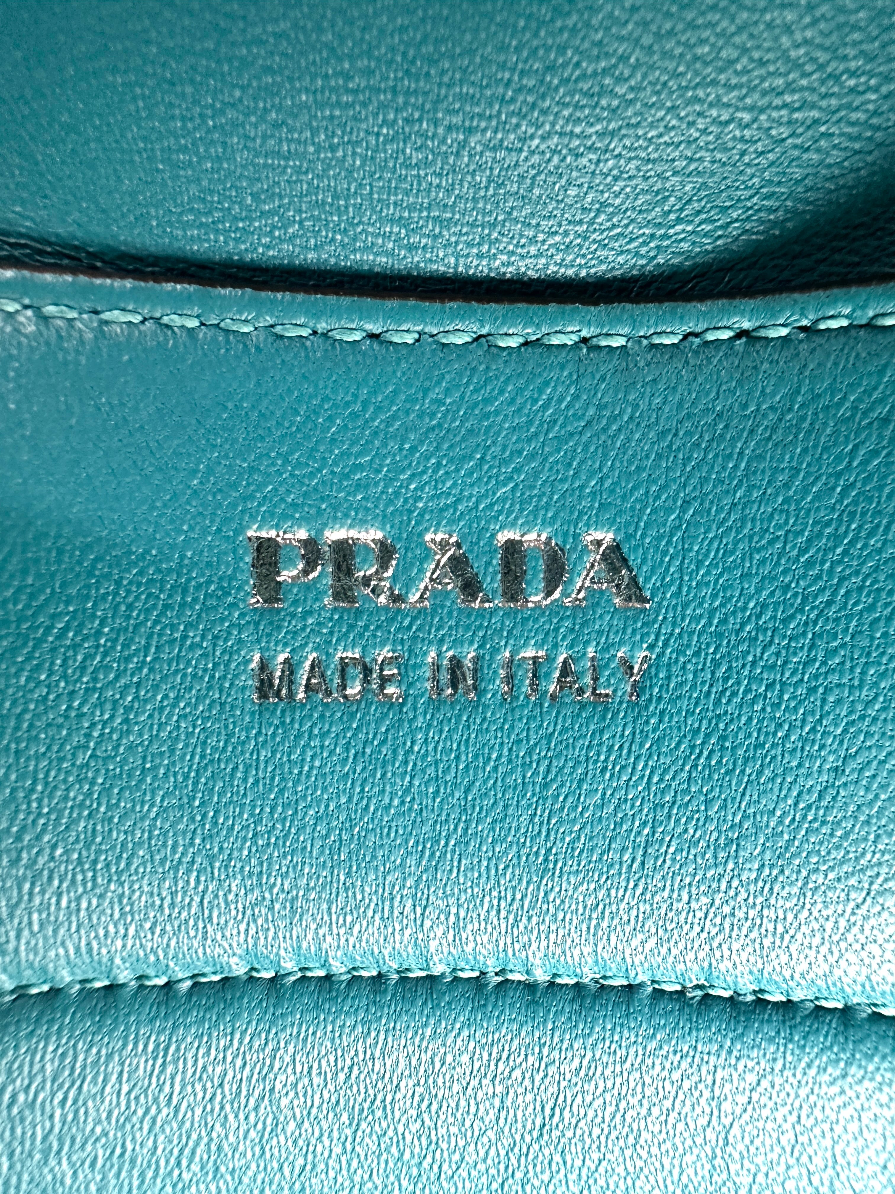 Prada Brown Saffiano Cuir Leather Double Tote Bag PR274